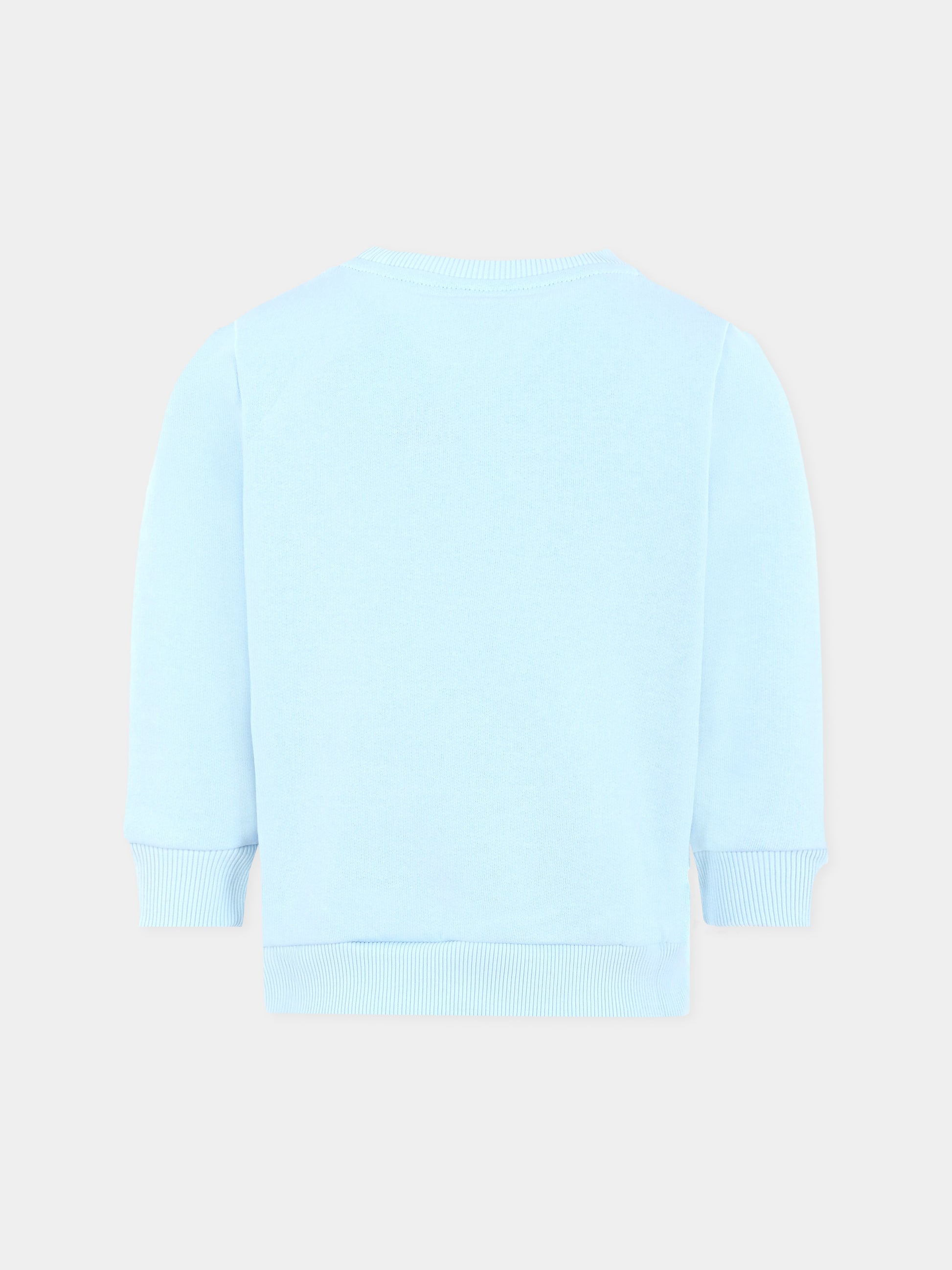 Felpa celeste per bambini con coccodrillo,Lacoste,SJ5284 T01