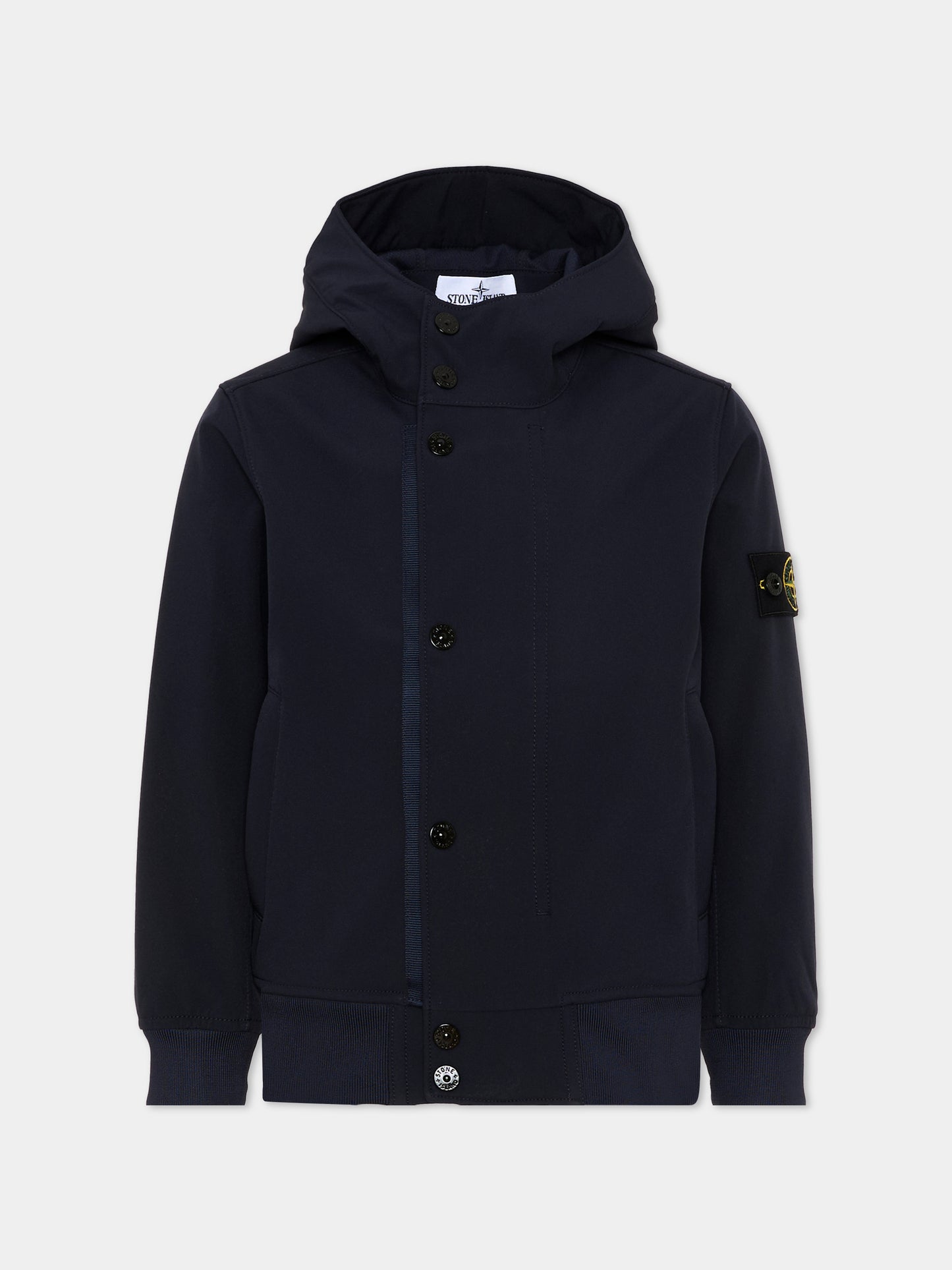 Giubbotto blu per bambini con Compass Patch,Stone Island Junior,L1S16 4100001 S0A22 - V0020