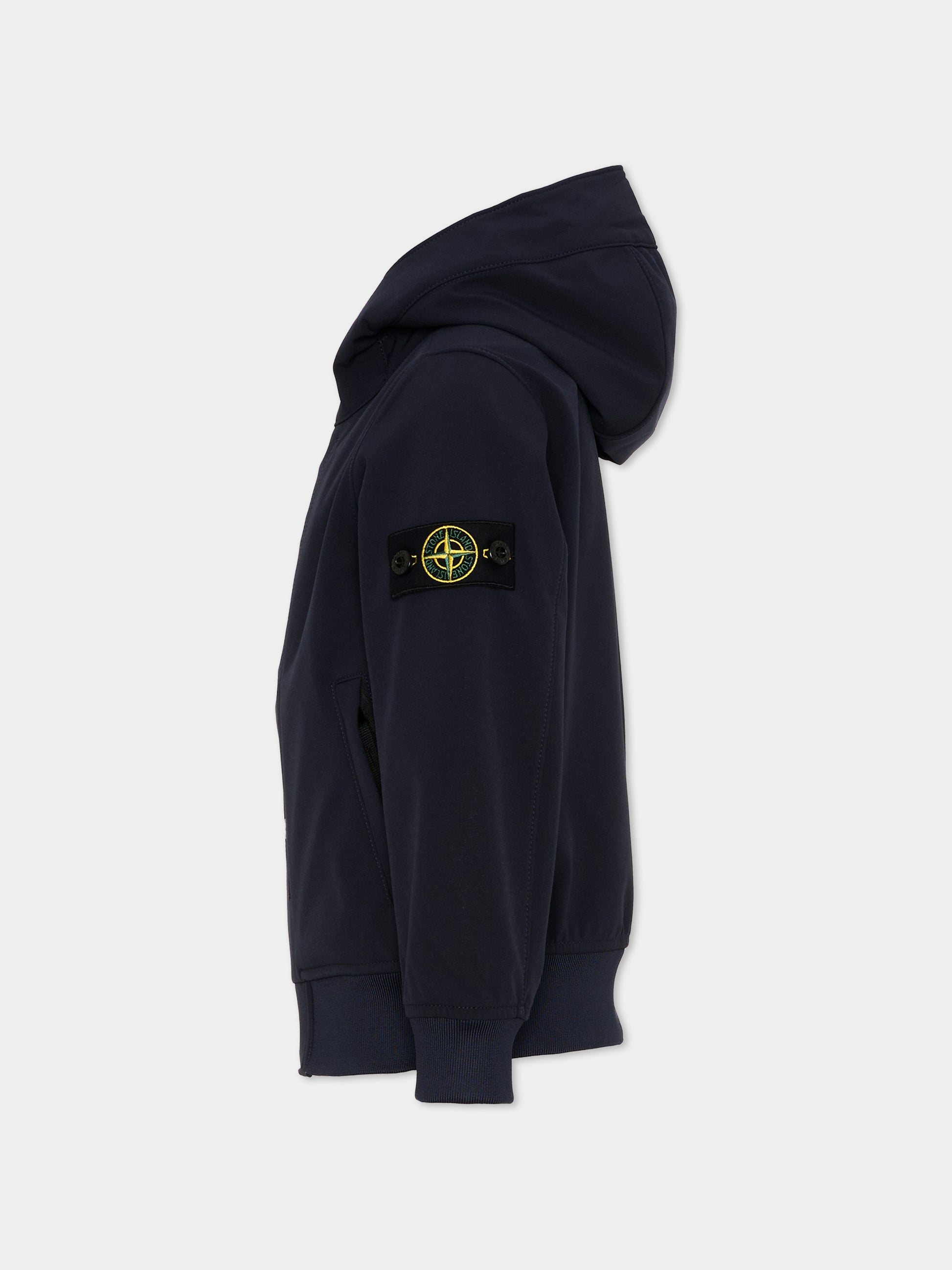 Giubbotto blu per bambini con Compass Patch,Stone Island Junior,L1S16 4100001 S0A22 - V0020