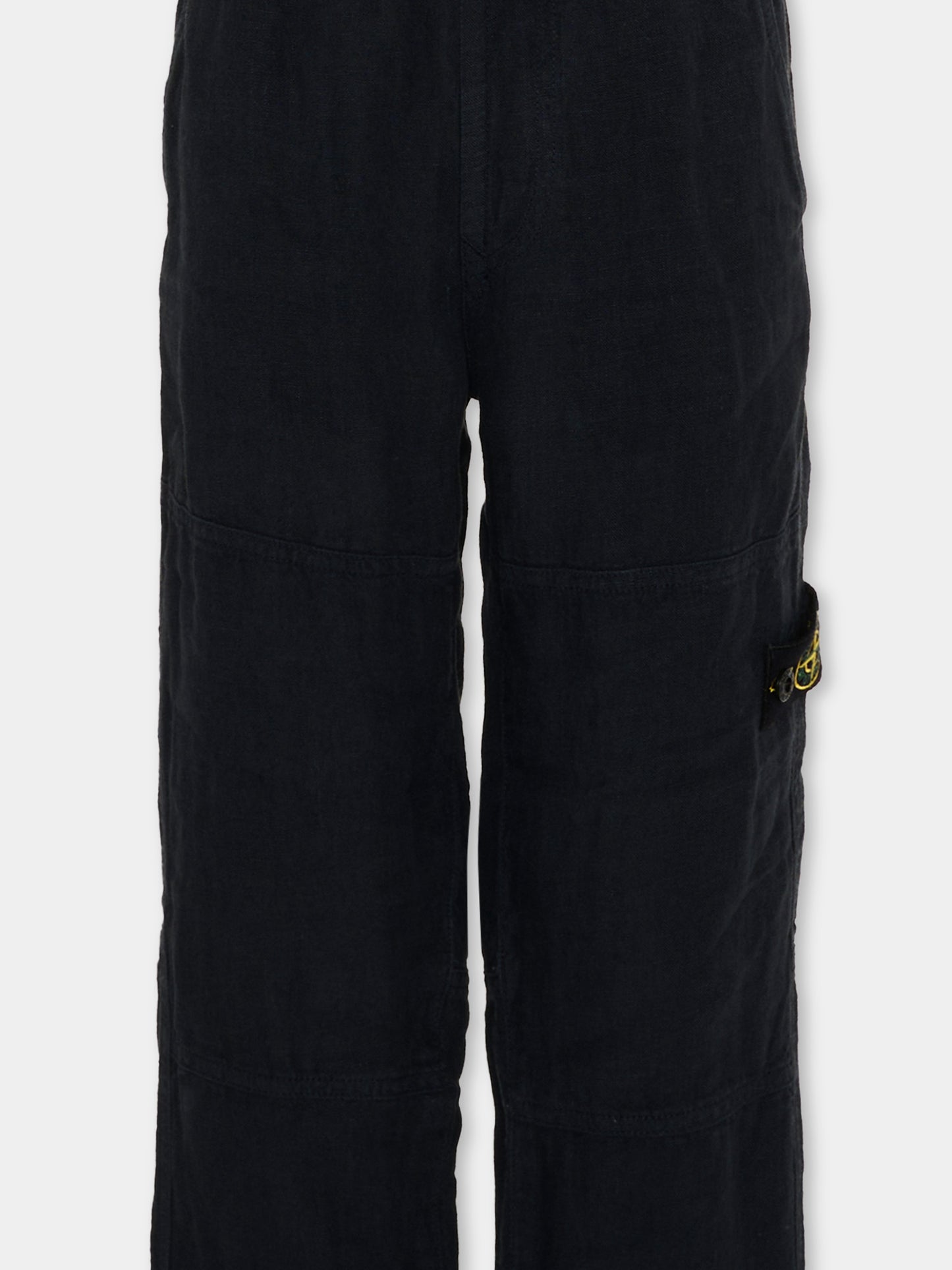 Pantaloni blu per bambini con compass patch,Stone Island Junior,L1S16 3100001 S0145 - V0020