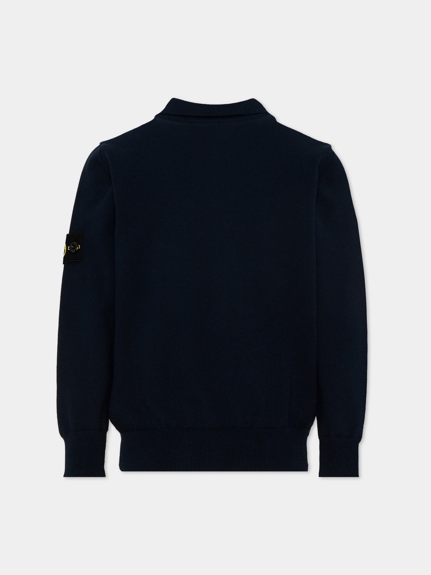 Polo blu per bambino con Compass Patch,Stone Island Junior,L1S16 5100008 S00B2 - V0020