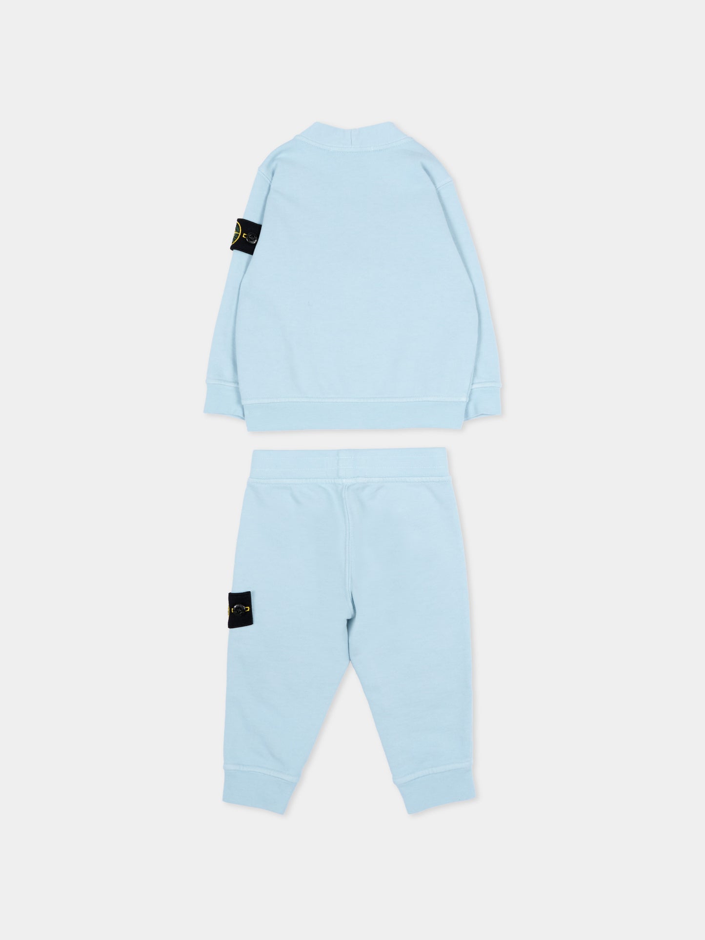 Completo sportivo celeste per neonato con coperta,Stone Island Junior,L1S16 M200001 S0917 - V0041