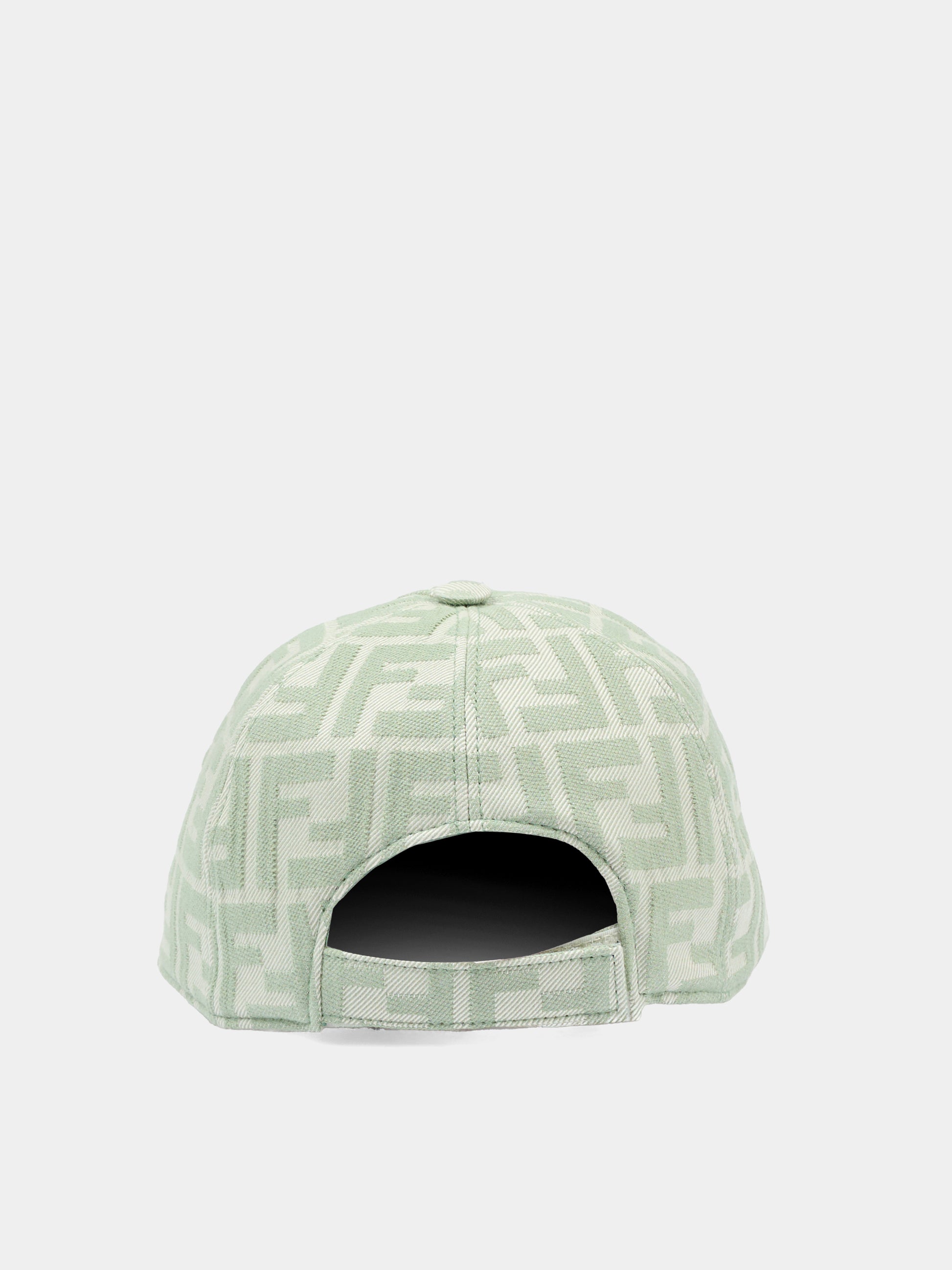 Cappello verde per bambino con FF,Fendi Kids,JFP082 AWF6 F0QG2