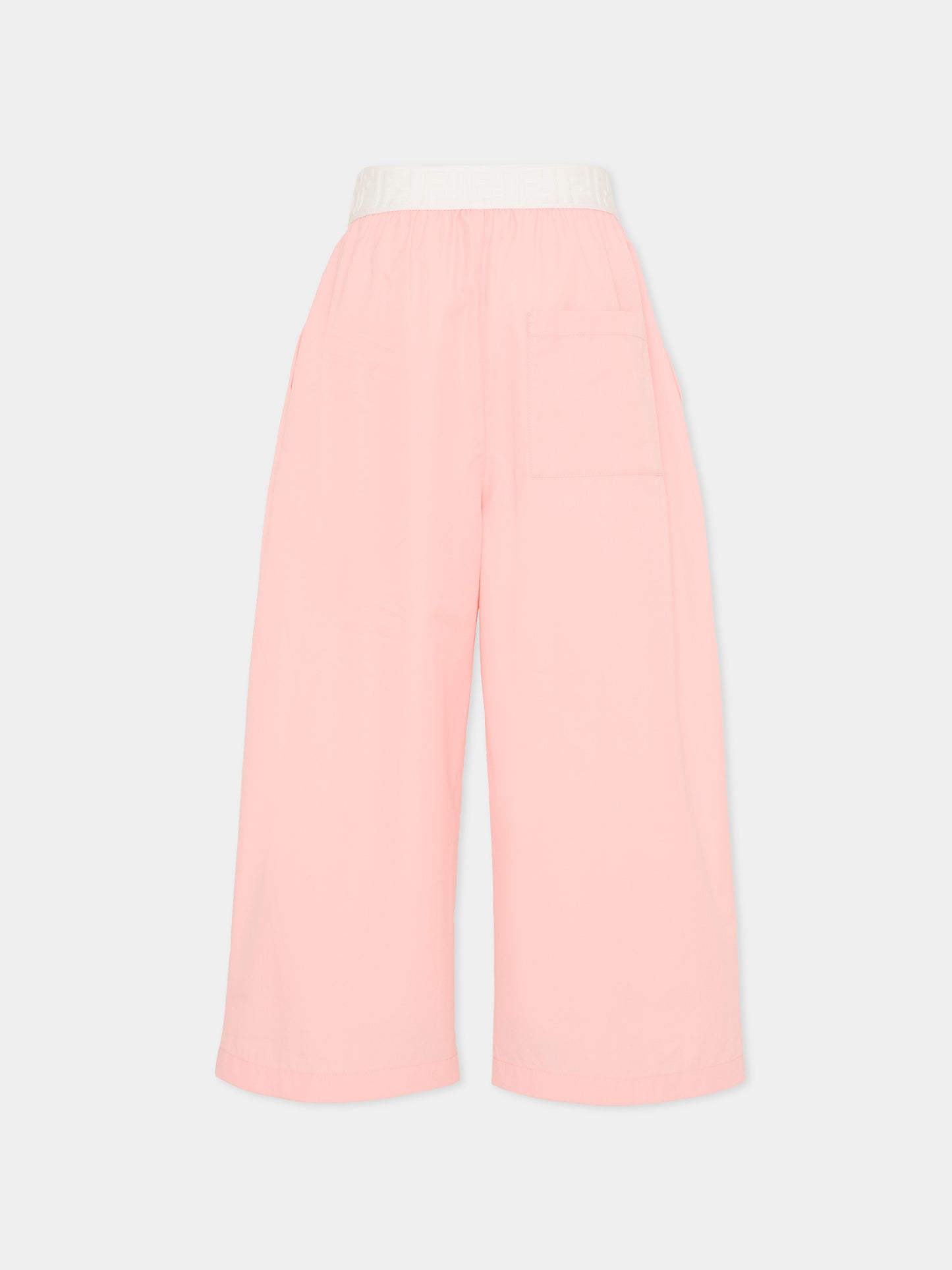 Shorts rosa per bambina con Baguette,Fendi Kids,JFF394 AEXZ F1UL9