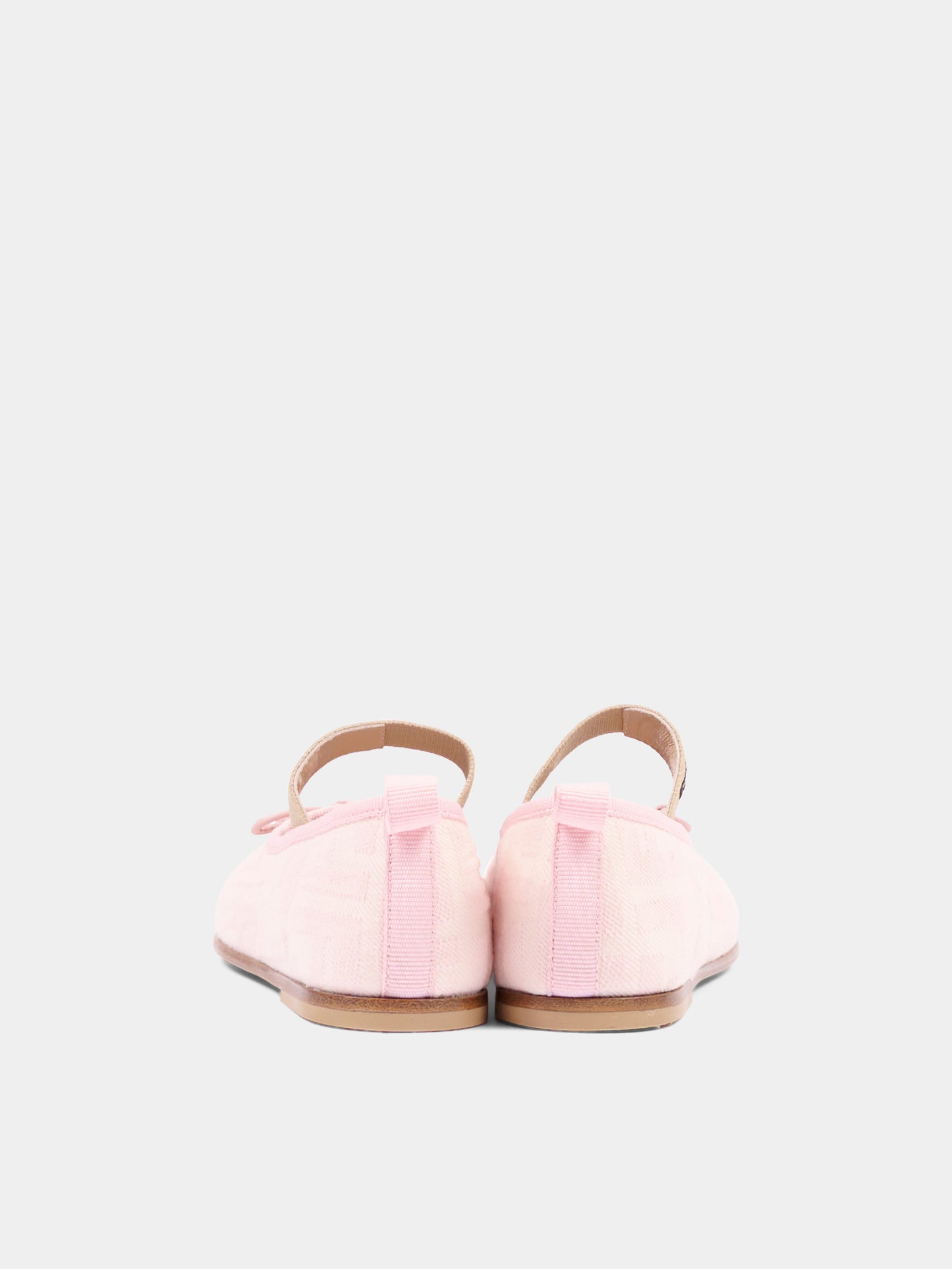 Ballerine rosa per bambina con logo,Fendi Kids,JFR377 AQ75 F1V9K