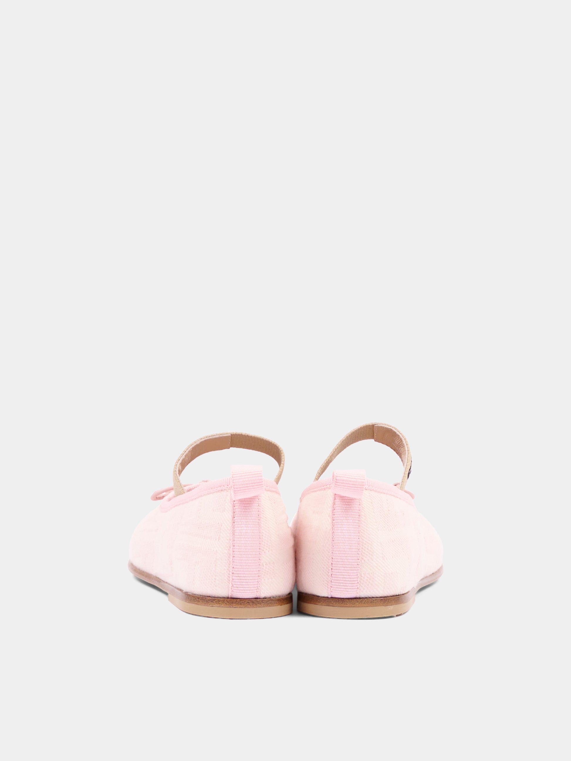 Ballerine rosa per bambina con logo,Fendi Kids,JFR377 AQ75 F1V9K