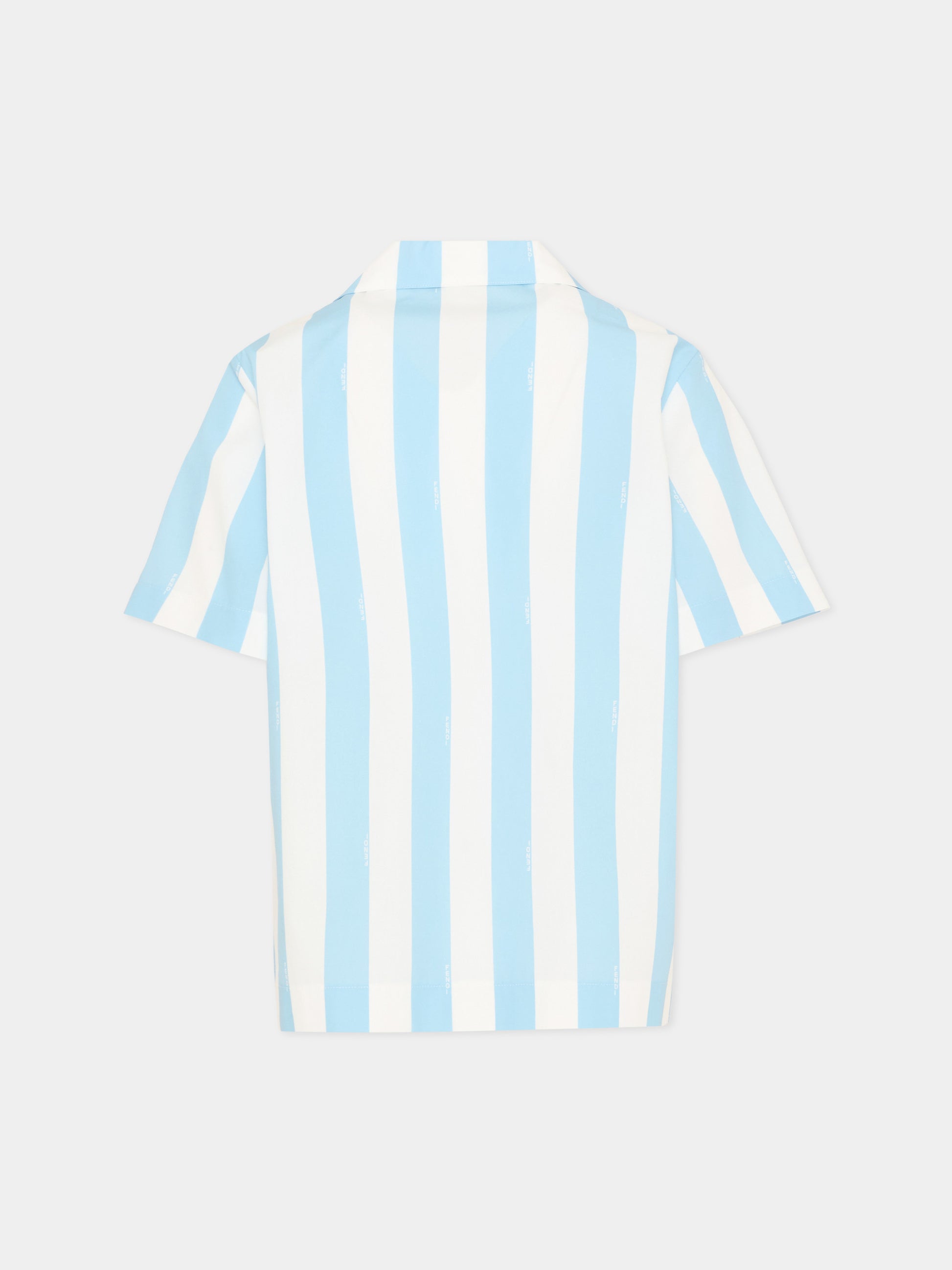 Camicia multicolor per bambino con logo,Fendi Kids,JMC208 AVWF F1UVS