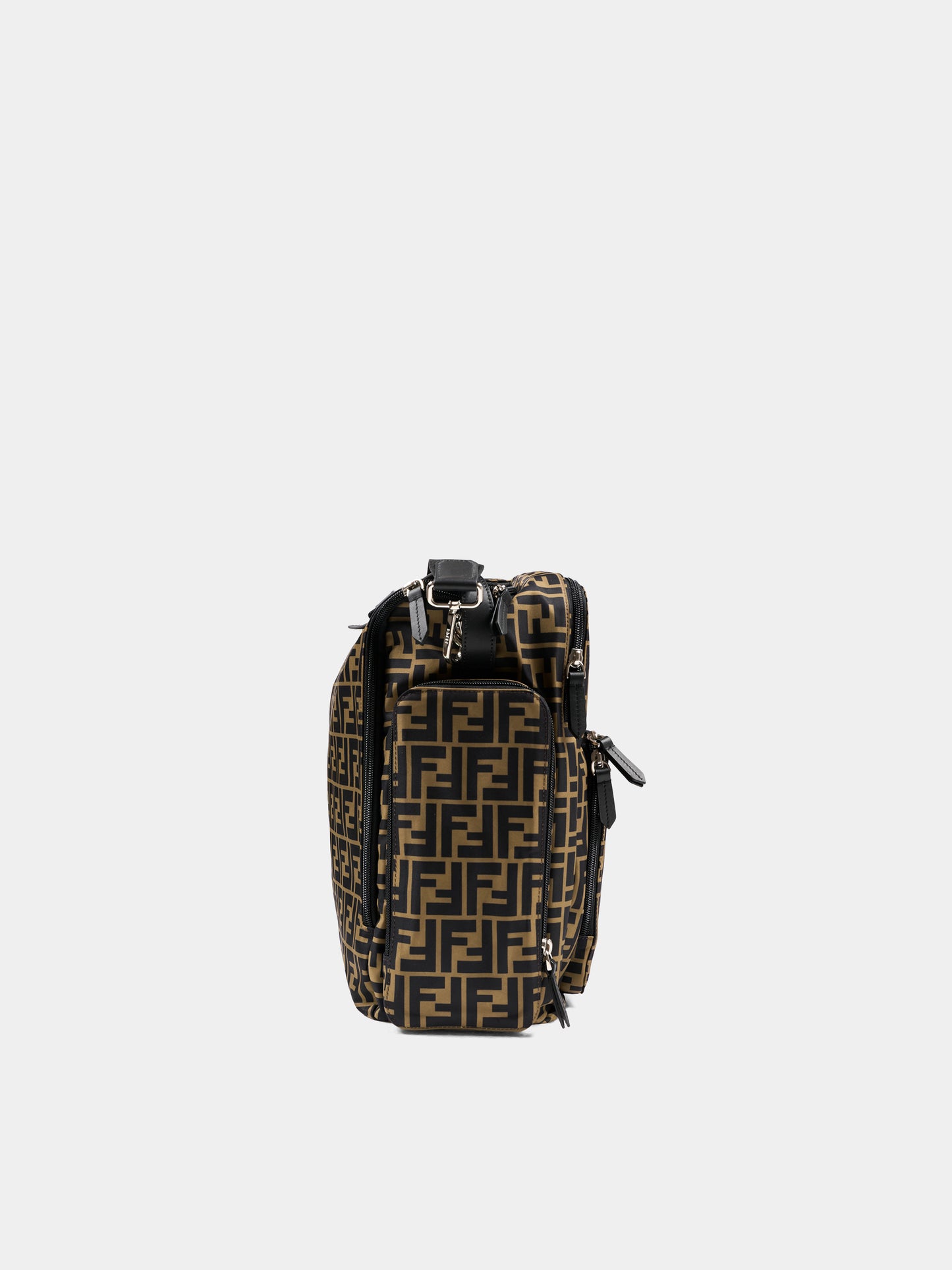 Borsa mamma marrone per neonati con FF,Fendi Kids,7VB013 ARDI F14TW