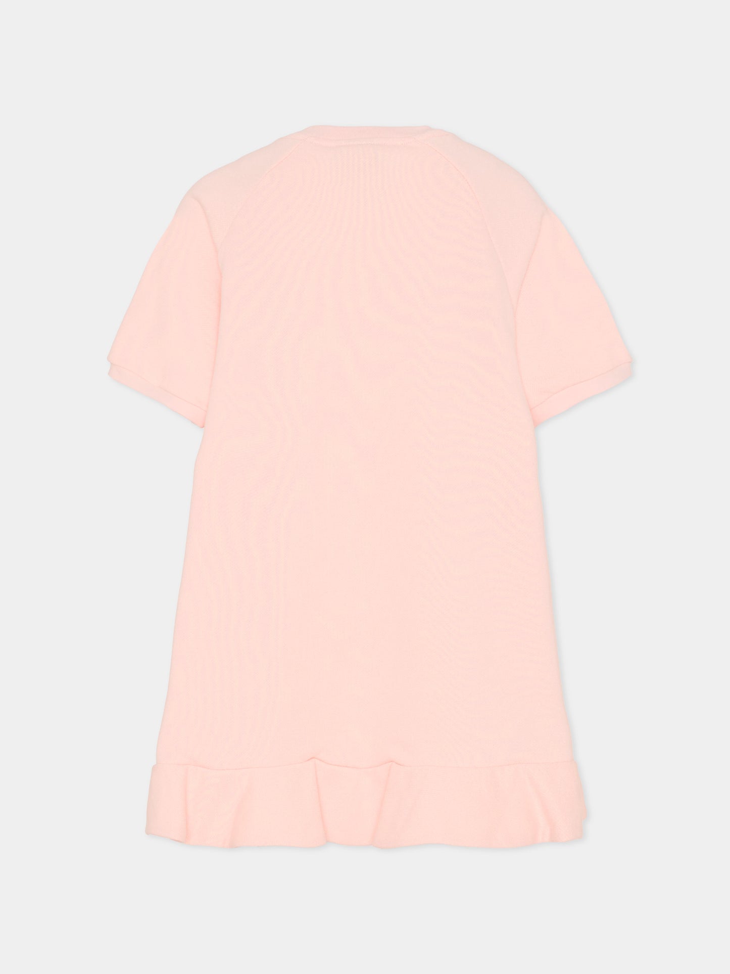 Vestito rosa per bambina con logo,Fendi Kids,JFB836 5V0 F1UL9