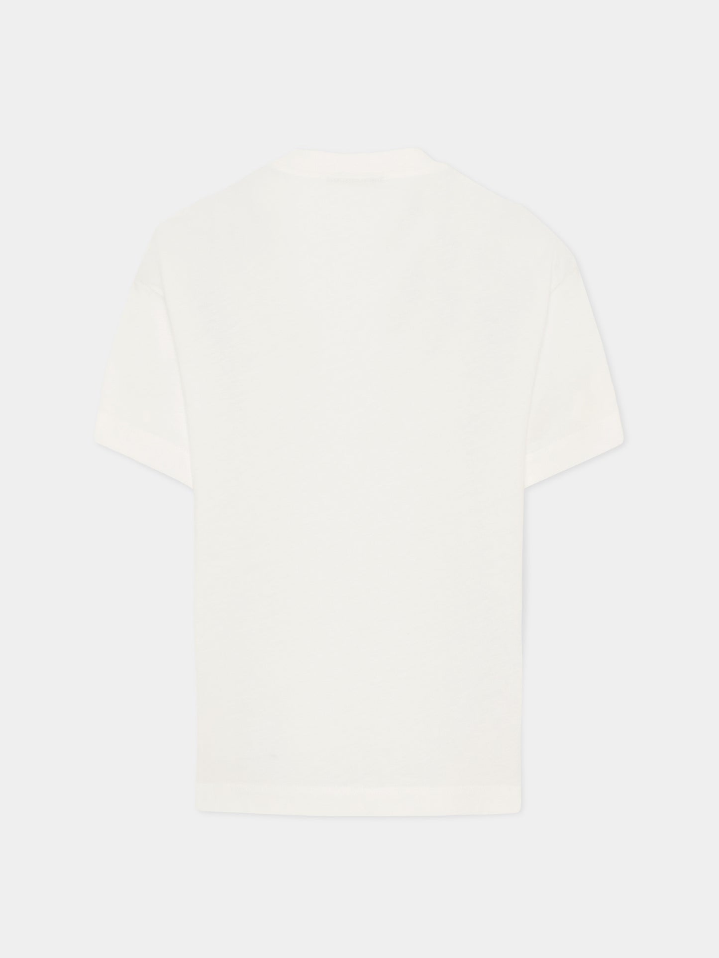 T-shirt avorio per bambino con logo,Fendi Kids,JMI504 7AJ F1UVR