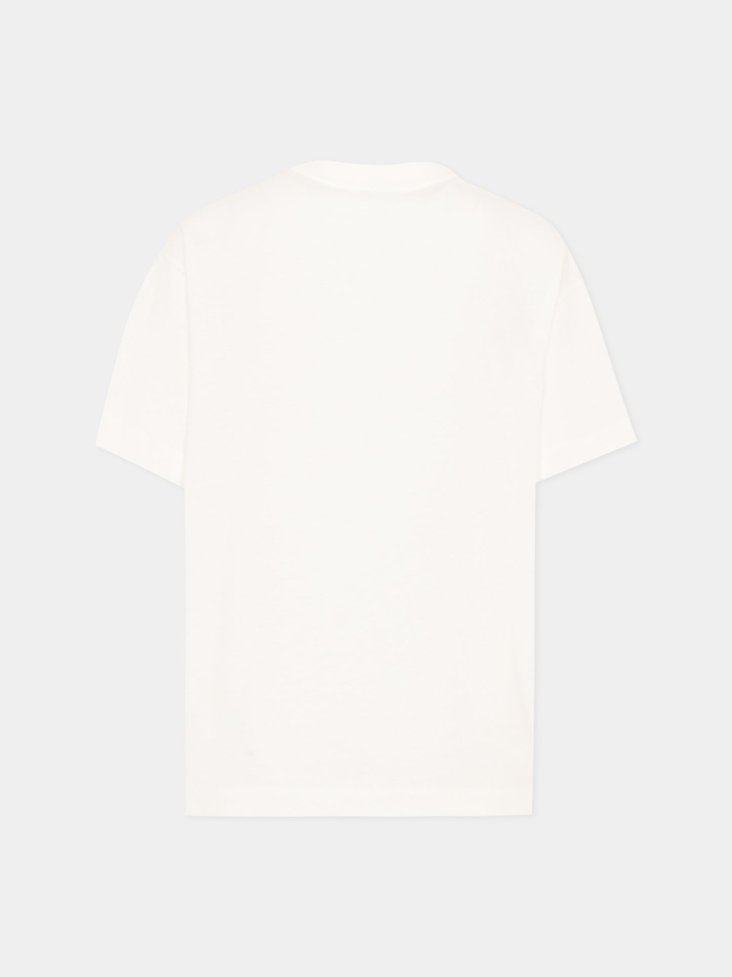 T-shirt bianca per bambino con logo,Fendi Kids,JMI504 7AJ F1UVS