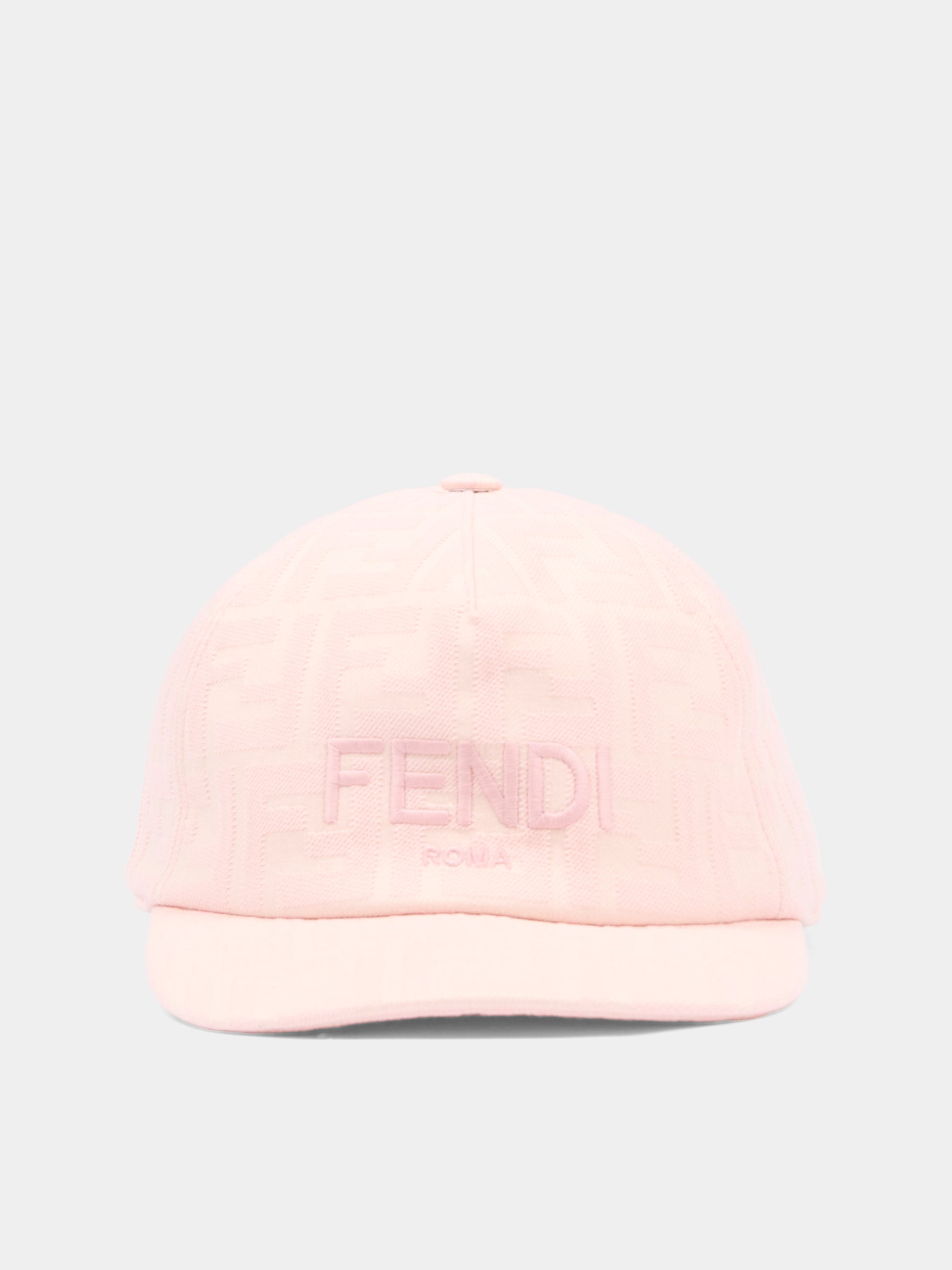 Cappello rosa per bambina con FF,Fendi Kids,JFP082 AWF6 F0QD1