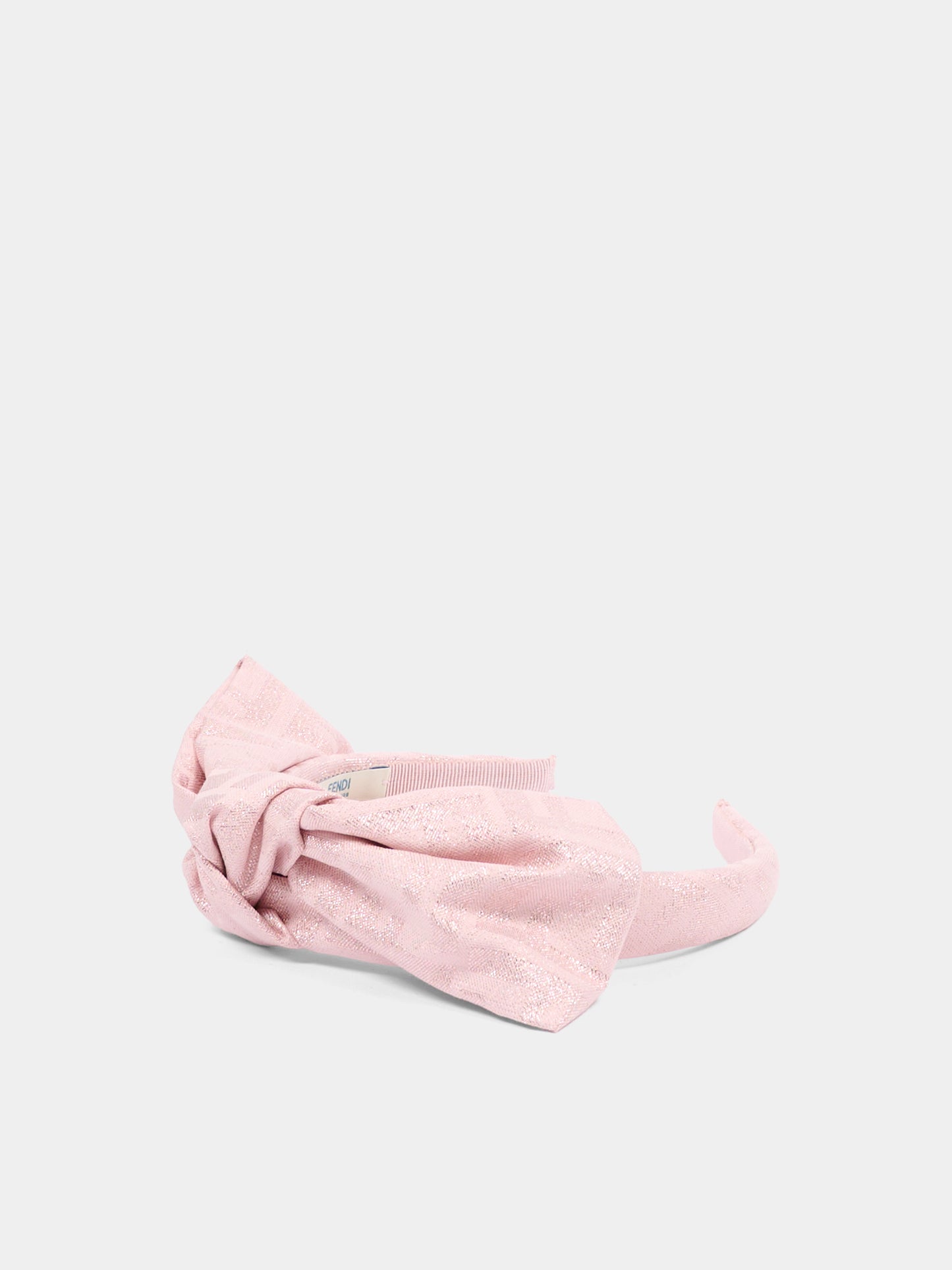 Cerchietto rosa per bambina con FF,Fendi Kids,JFP206 AWF9 F0QD1