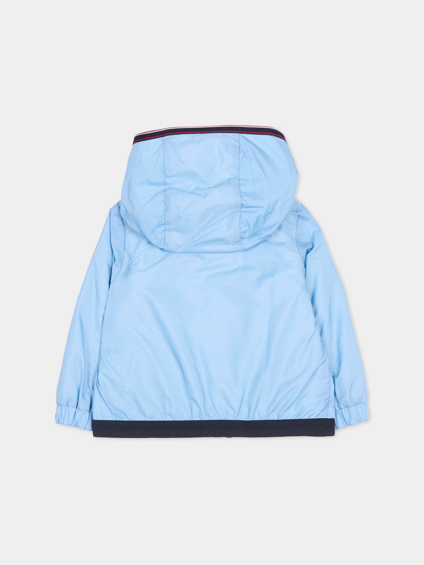 Giacca a vento azzurra per neonato con logo,Moncler Kids,L1951 1A00022 53A5E 713