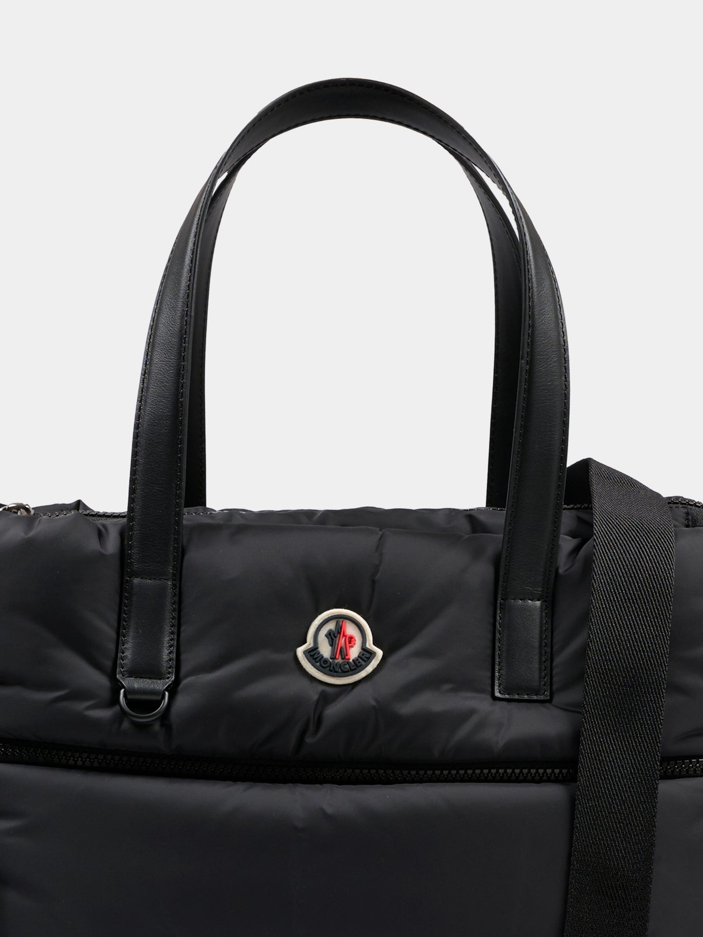 Borsa mamma nera per neonati con logo,Moncler Kids,L1951 5D00001 M6811 999