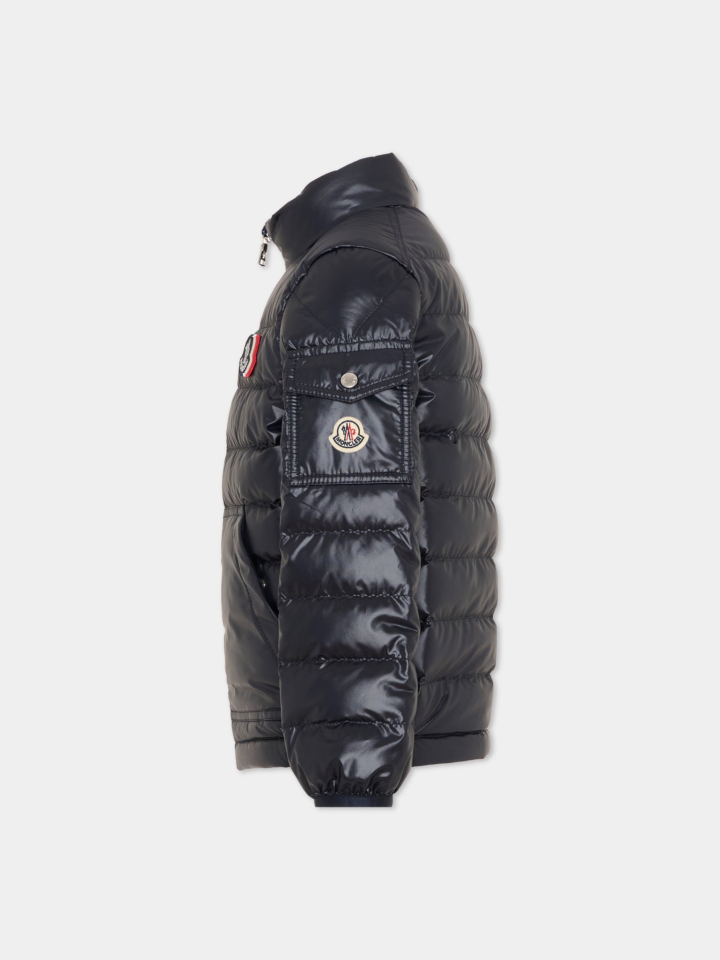 Piumino Bengi blu per bambini con logo,Moncler Kids,L1954 1A00006 597YX 778