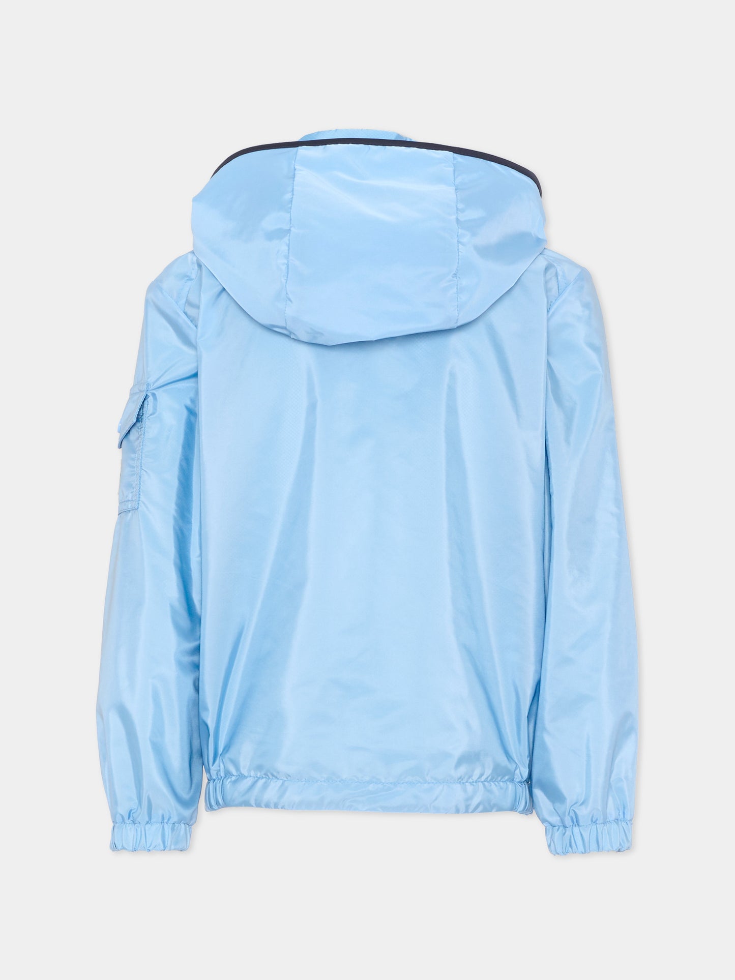 Giacca a vento azzurra Banu per bambino con logo,Moncler Kids,L1954 1A00010 539ZD 71E