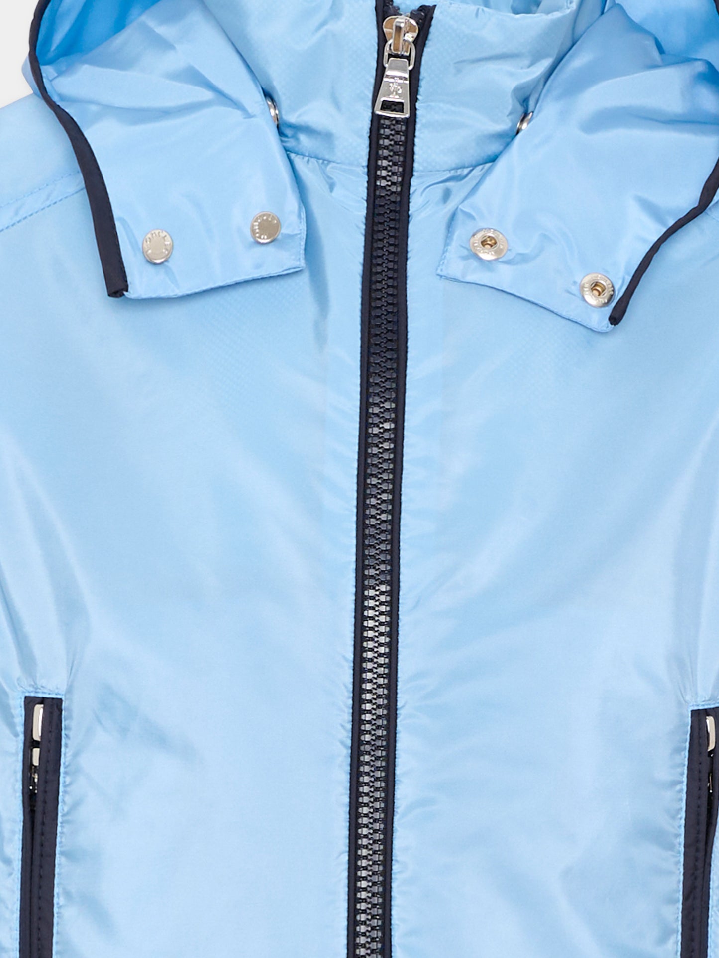 Giacca a vento azzurra Banu per bambino con logo,Moncler Kids,L1954 1A00010 539ZD 71E