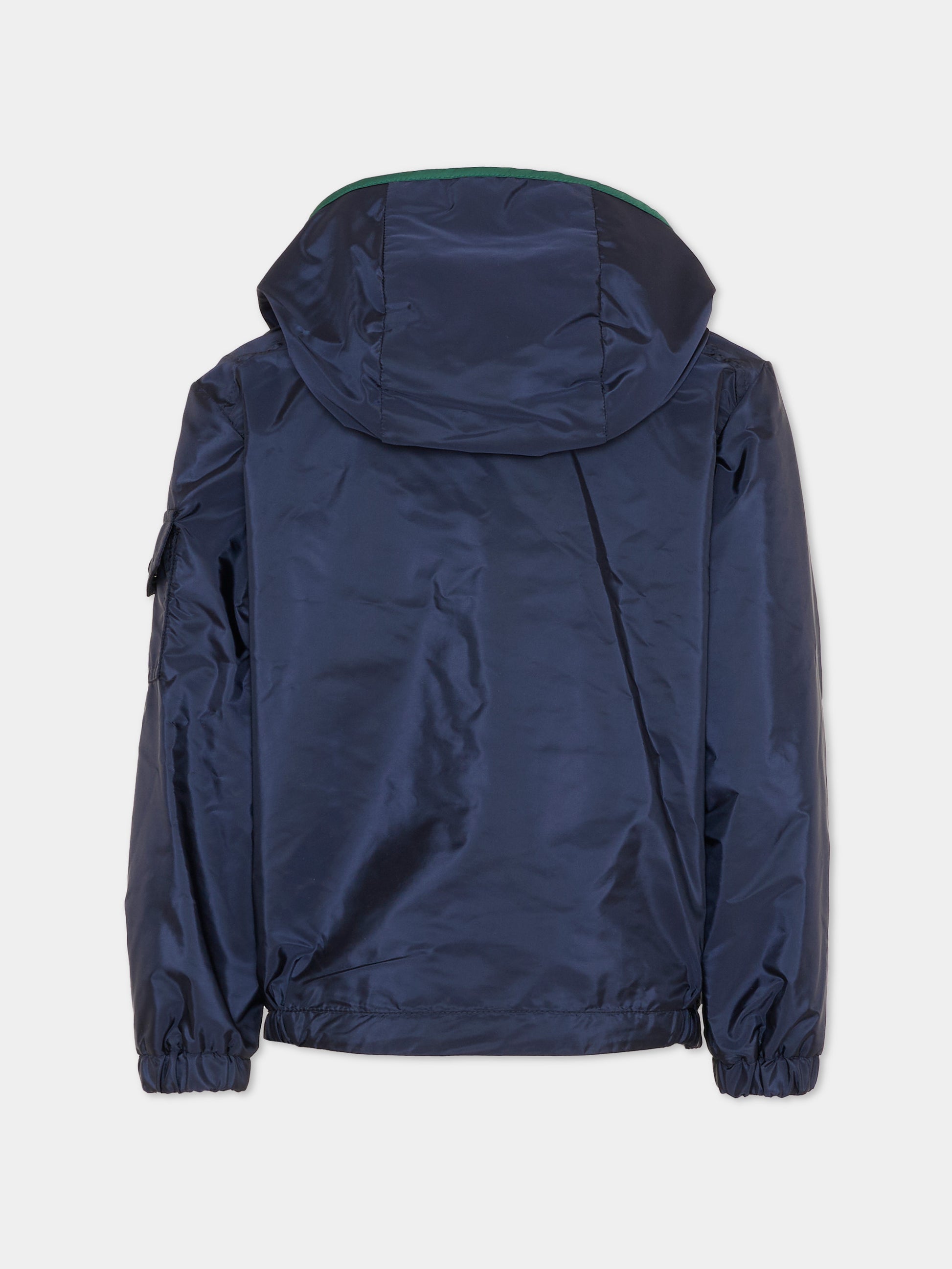 Giacca a vento Banu blu per bambino con logo,Moncler Kids,L1954 1A00010 539ZD 742