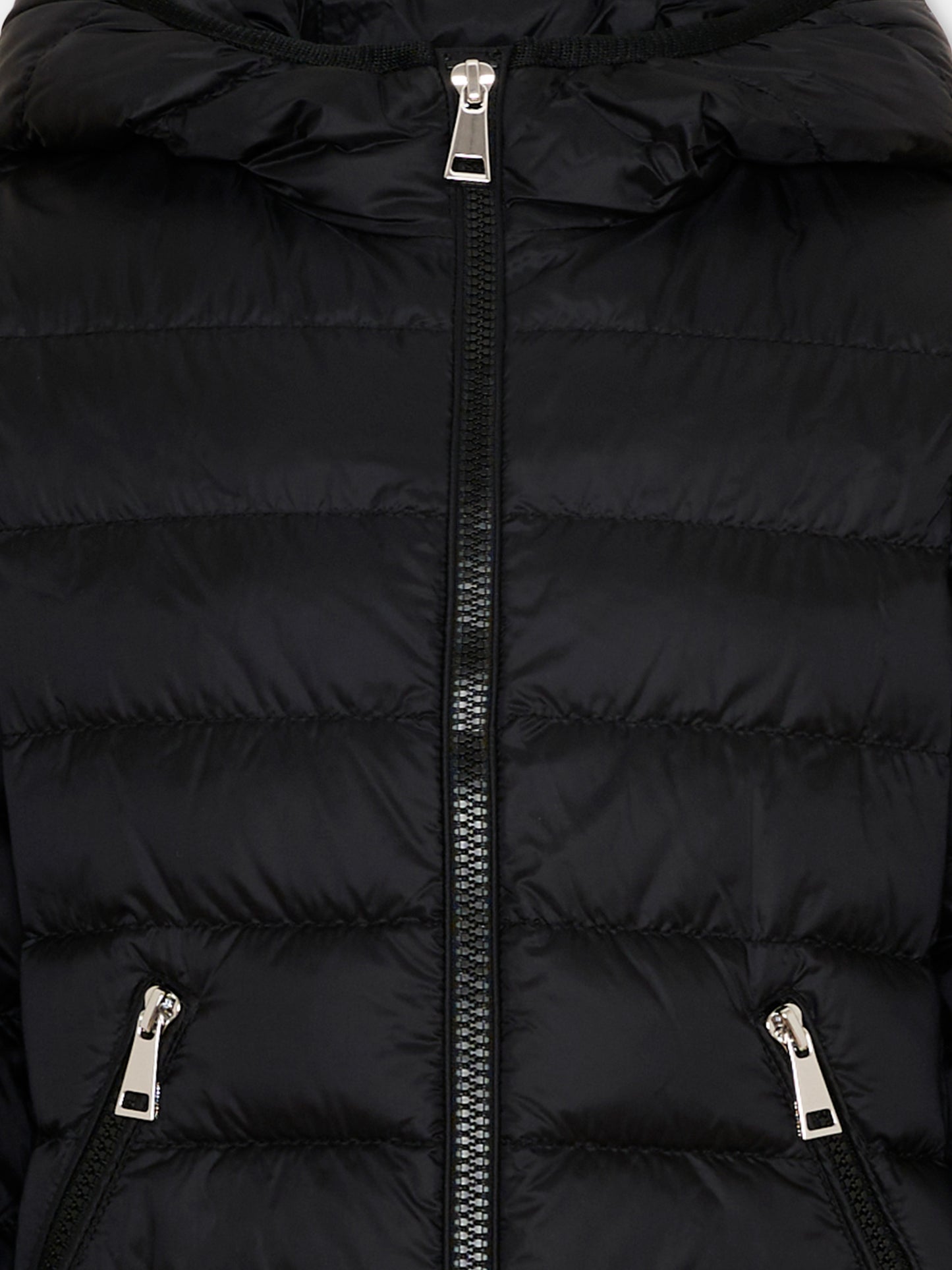 Piumino Gles nero per bambina con logo,Moncler Kids,L1954 1A00031 597YF 999