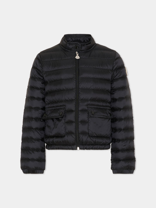 Piumino Lans nero per bambina con logo,Moncler Kids,L1954 1A00032 597YF 999