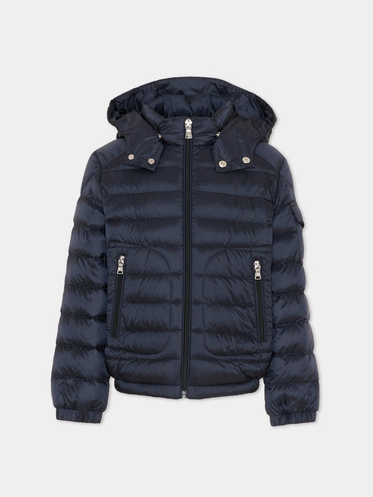 Piumino Lauros blu per bambino con logo,Moncler Kids,L1954 1A00036 597YF 778