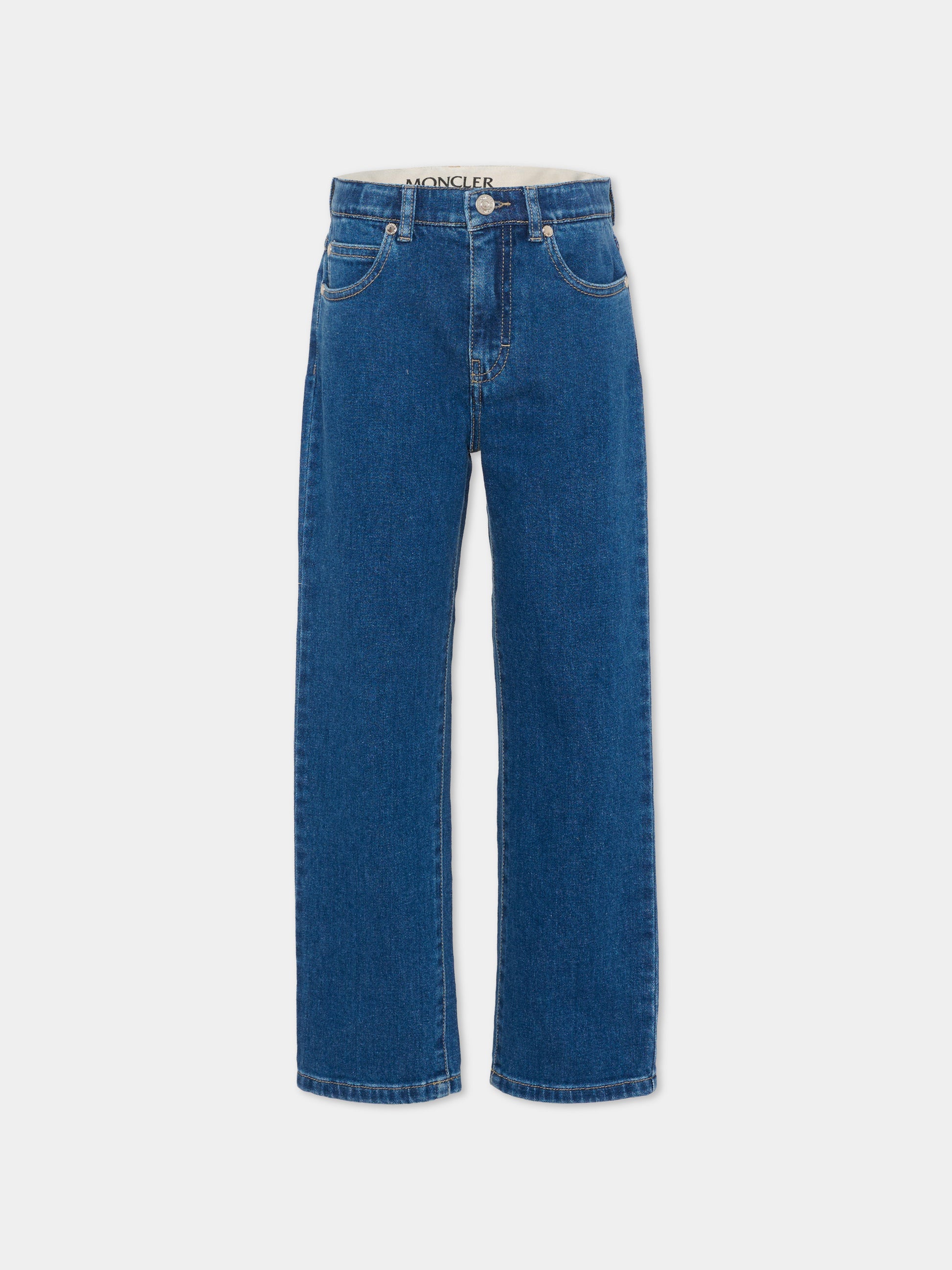 Jeans denim per bambino con logo,Moncler Kids,L1954 2A00001 598A1 790