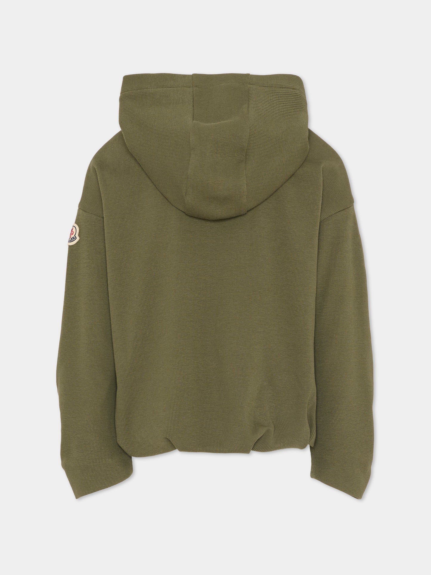 Felpa verde per bambina con logo,Moncler Kids,L1954 8G00006 89AHP 825