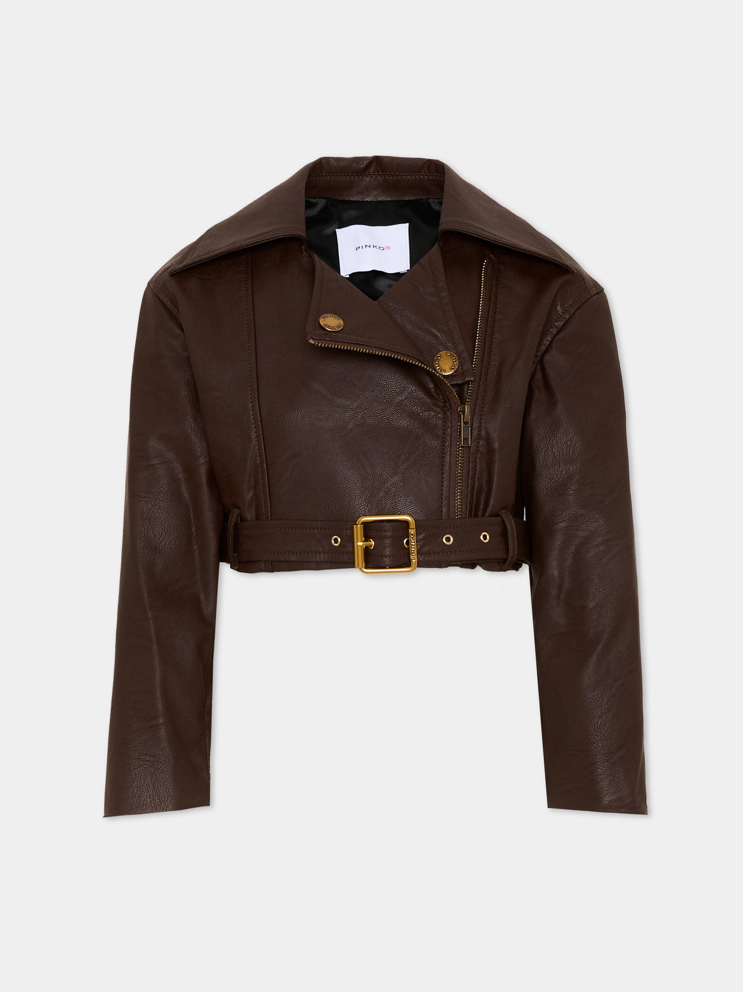 Giubbotto marrone per bambina cropped,Pinko,KFGB015.C.PE021.6024