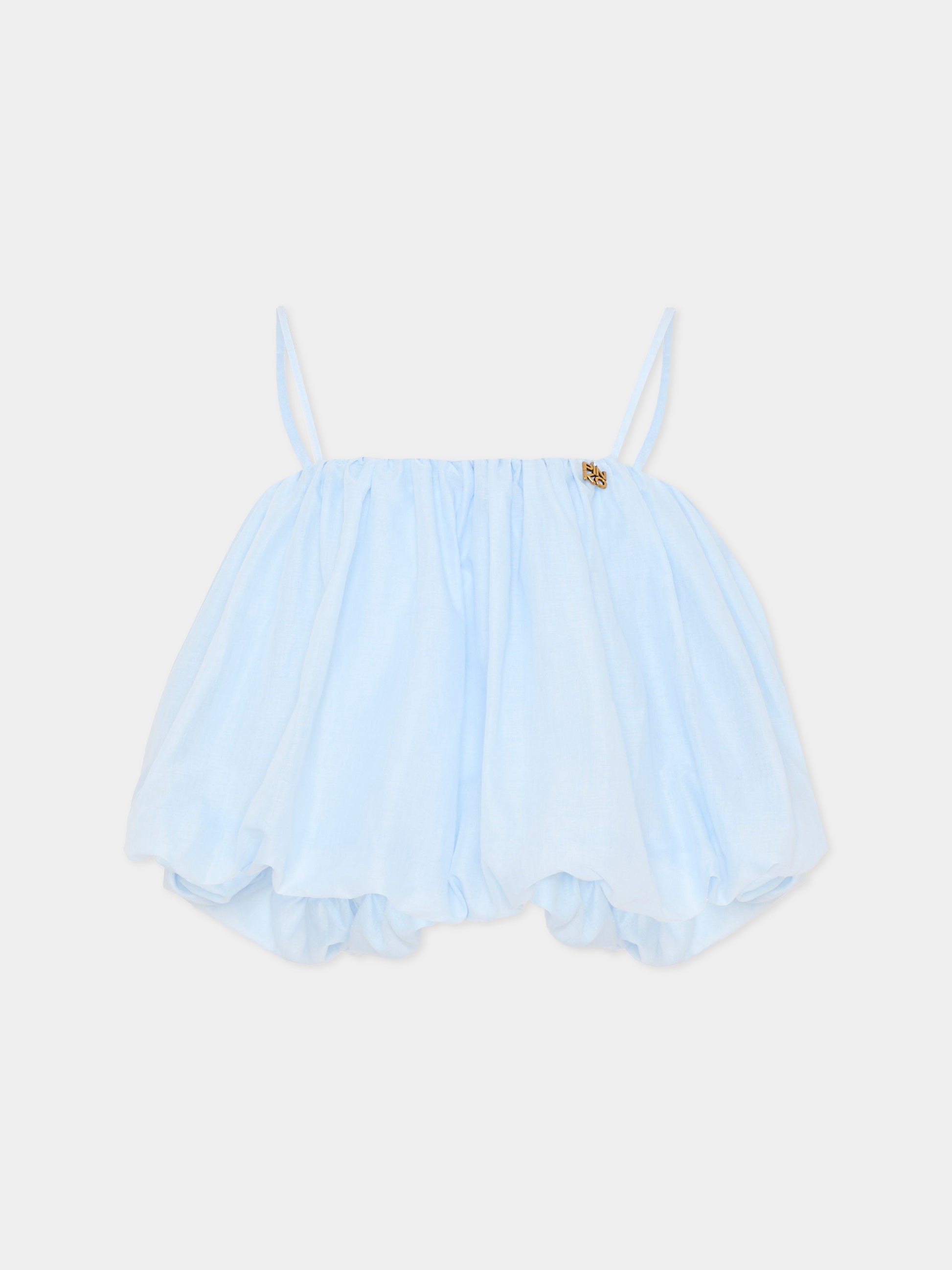Top celeste per bambina,Pinko,KFTO007.0.CA005.9028