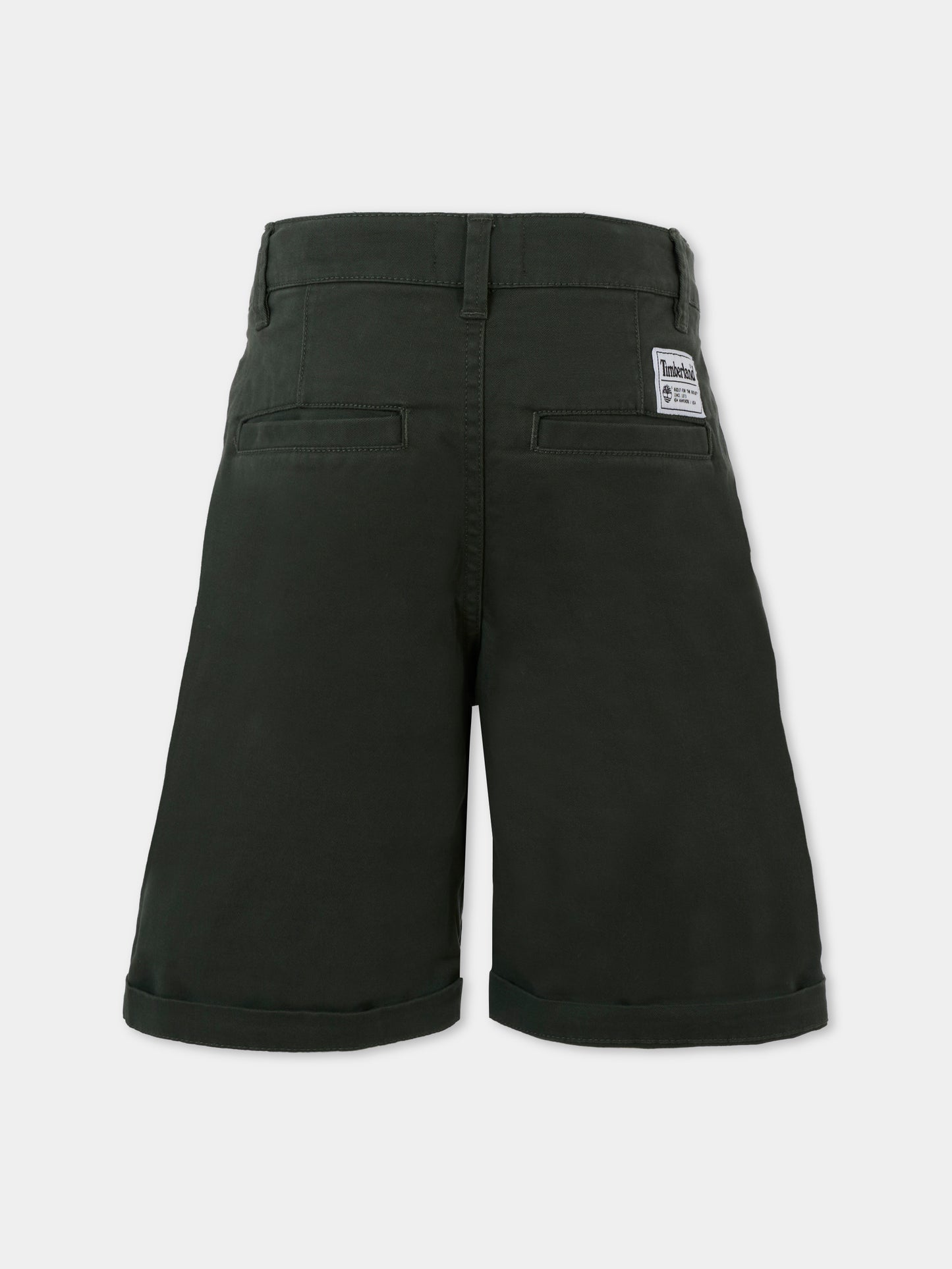 Shorts verdi per bambino con logo,Timberland,T60453 72A