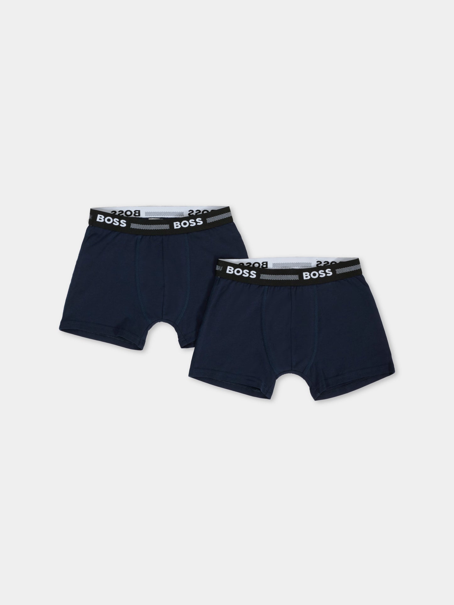 Set boxer blu per bambino con logo,Boss,J51747 849