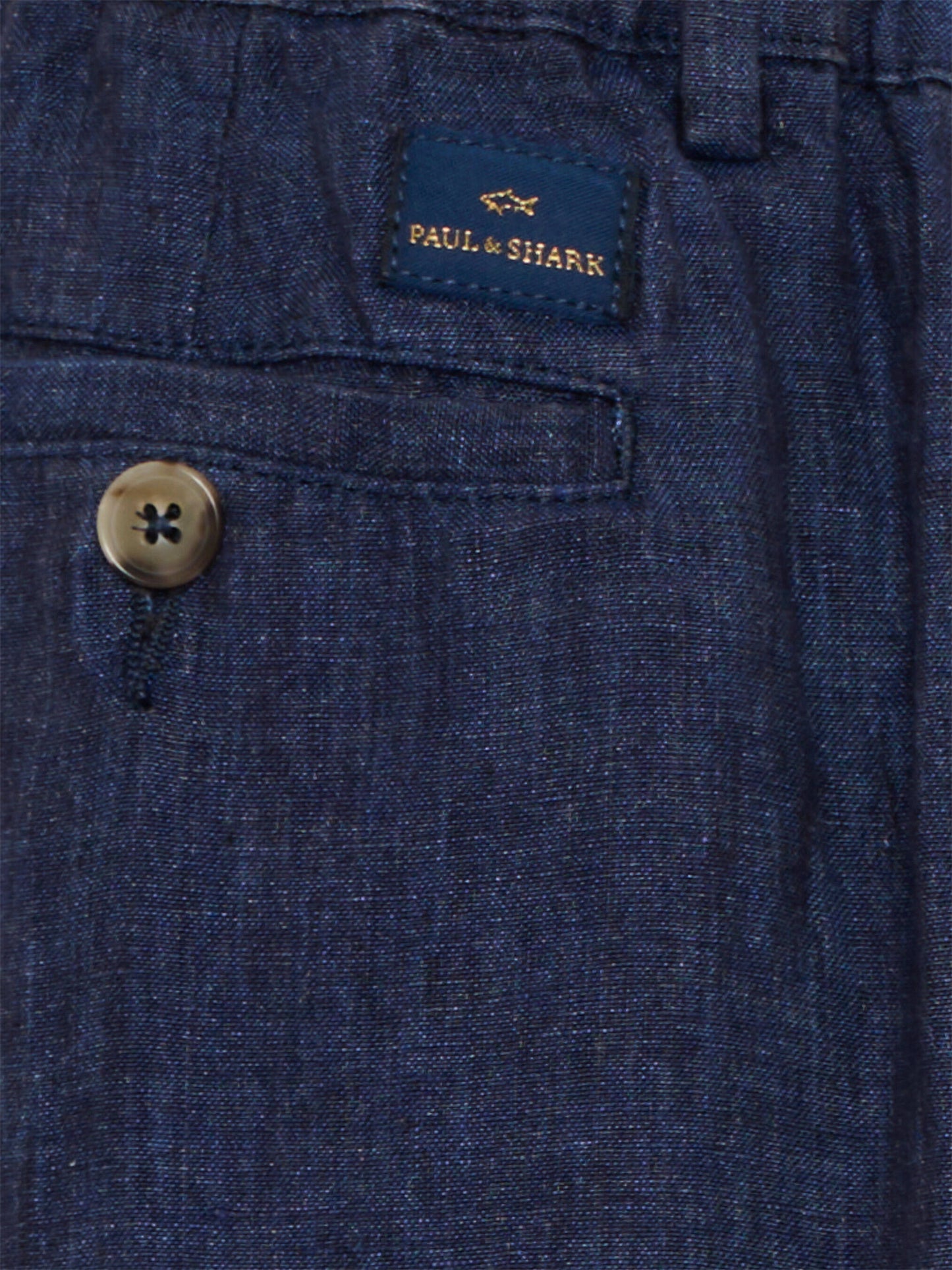 Pantaloni blu in lino per bambino,Paul & Shark Junior,WUP007 LUA04 42370