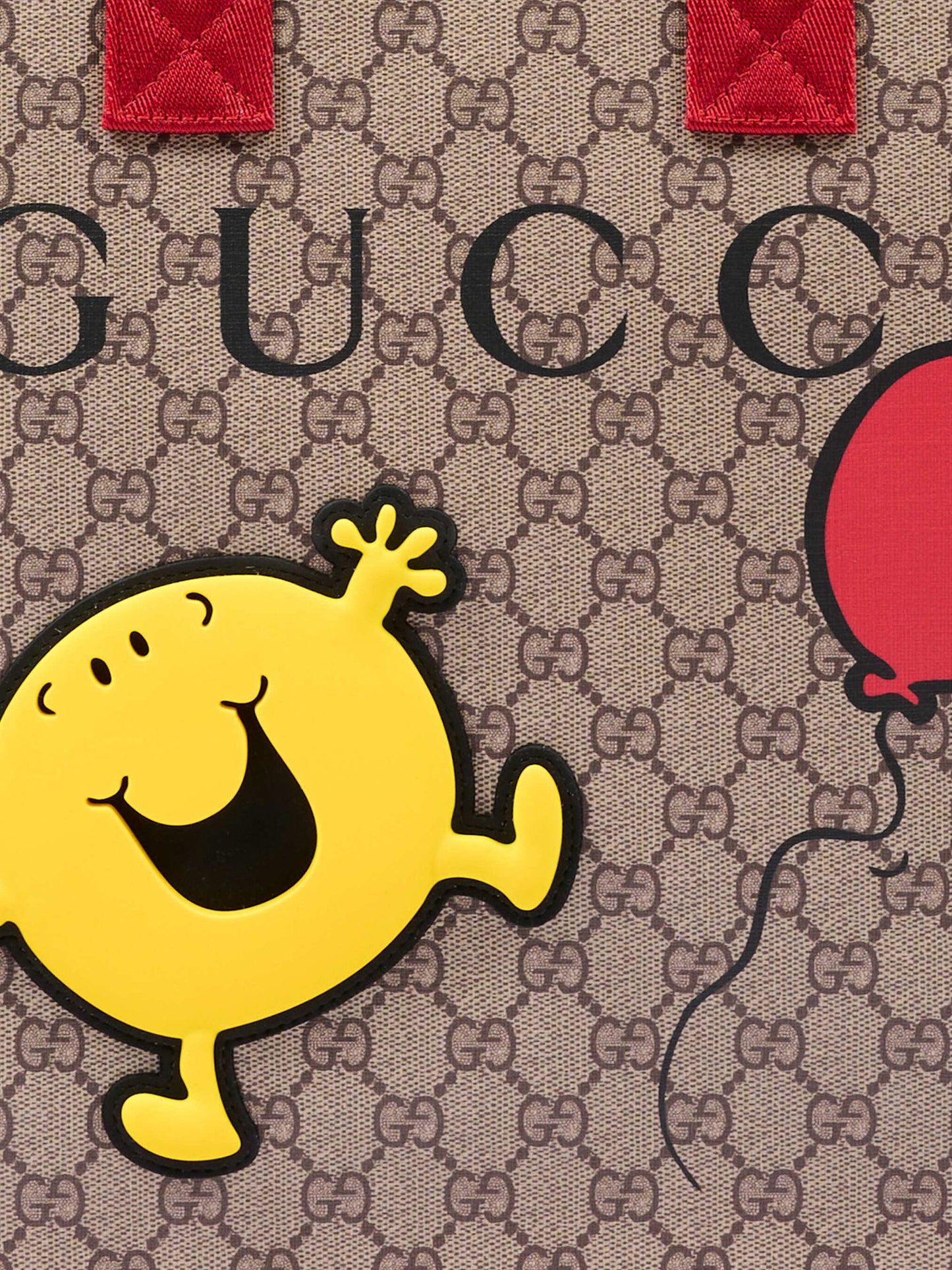 Borsa beige per bambina con Mr. Happy,Gucci Kids,859795 FAFPA 9855