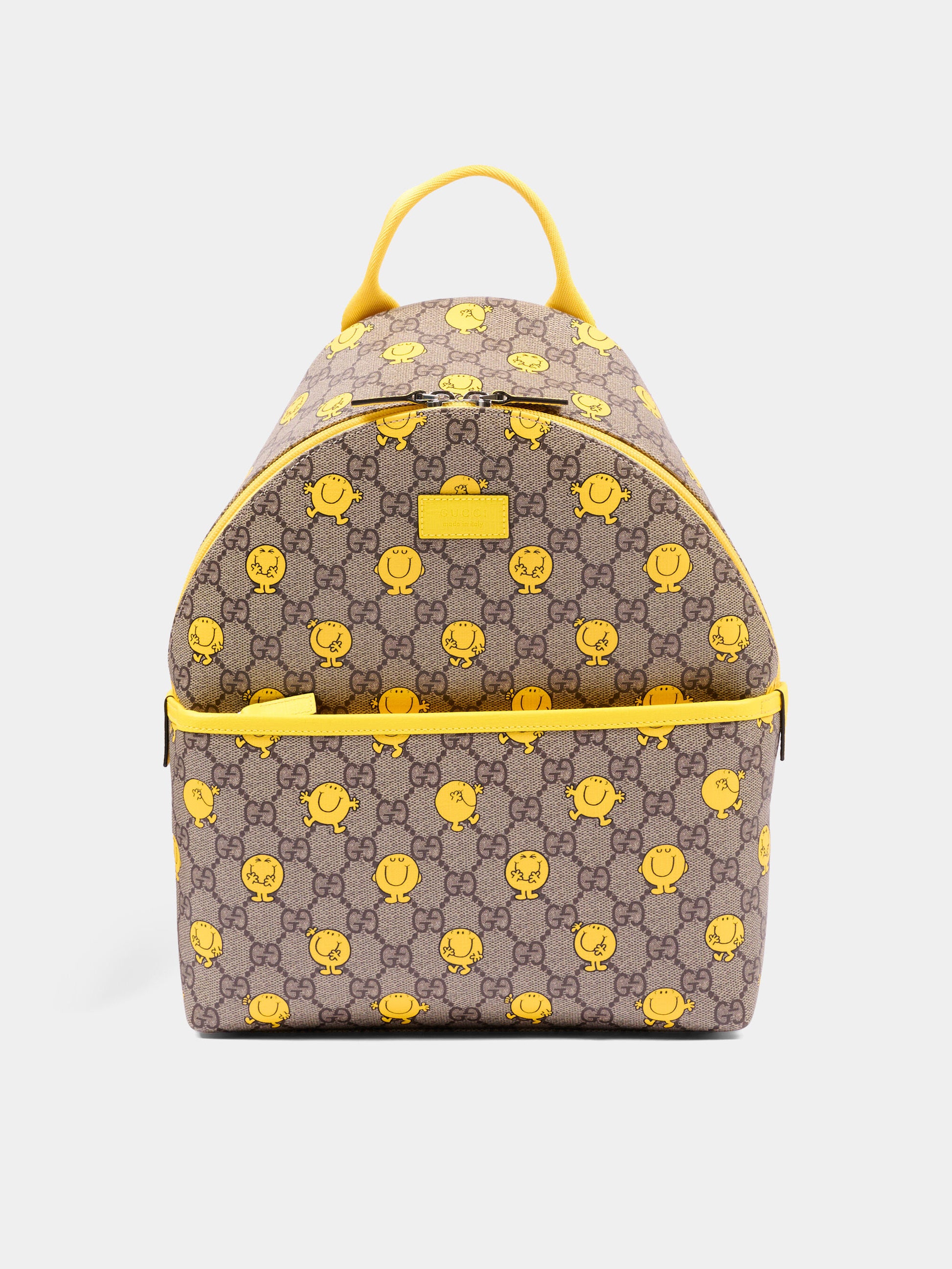 Zaino beige per bambini con Mr. Happy,Gucci Kids,782708 FAFN6 9850