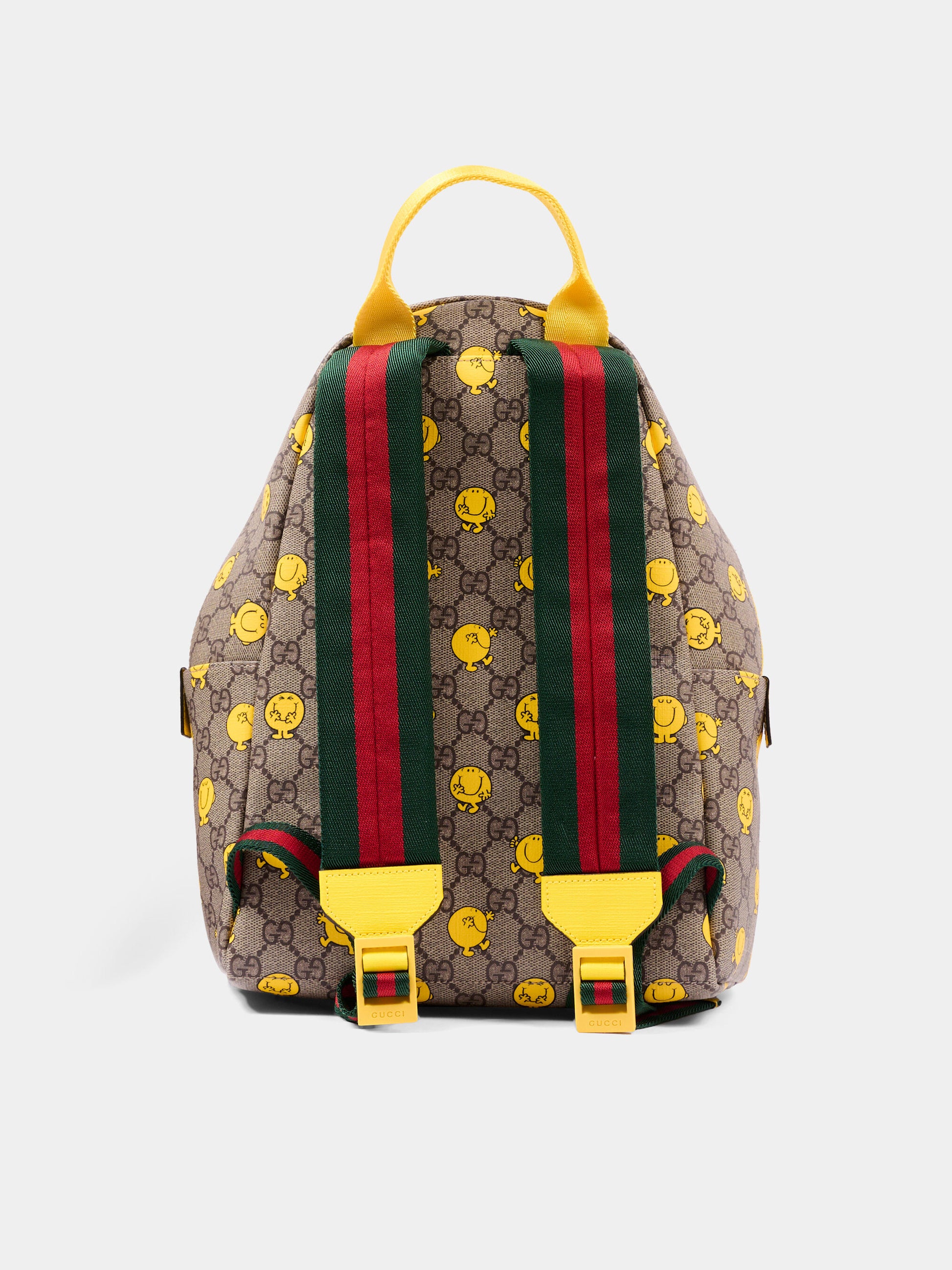 Zaino beige per bambini con Mr. Happy,Gucci Kids,782708 FAFN6 9850
