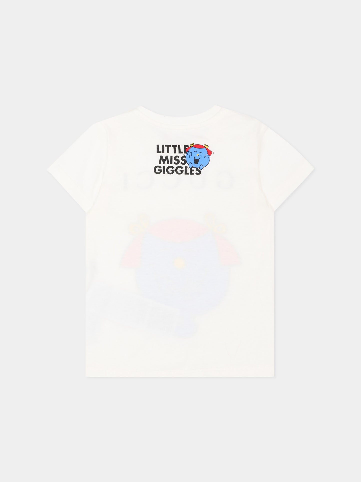 T-shirt bianca per neonata con stampa,Gucci Kids,834639 XJHRF 9214