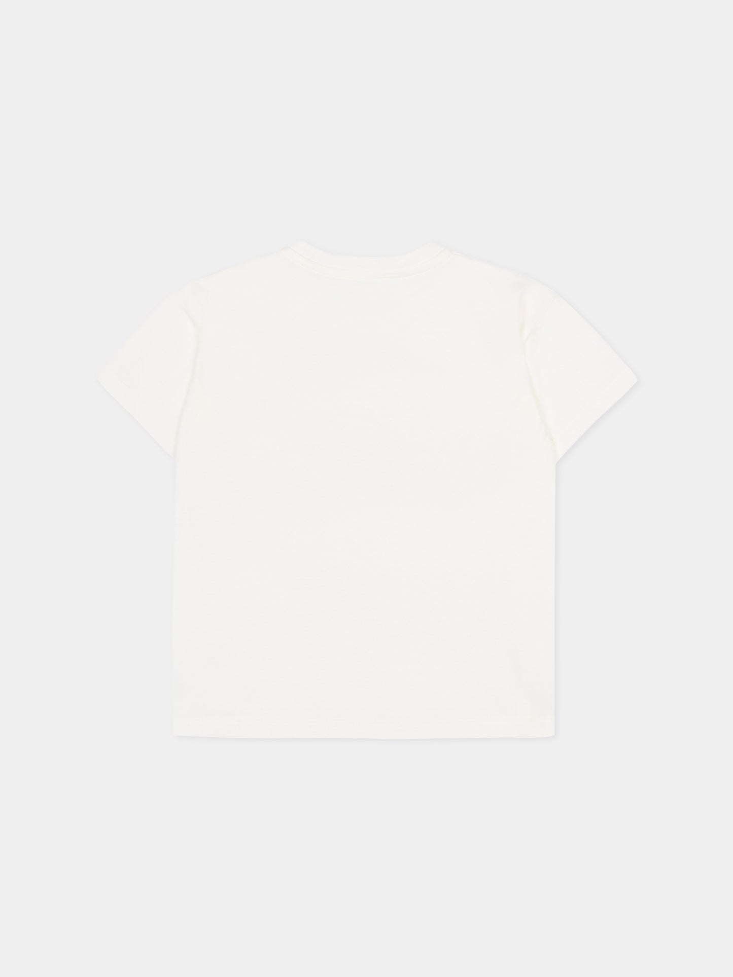 T-shirt bianca per neonata con logo e Mr Happy,Gucci Kids,851411 XJHRN 9214