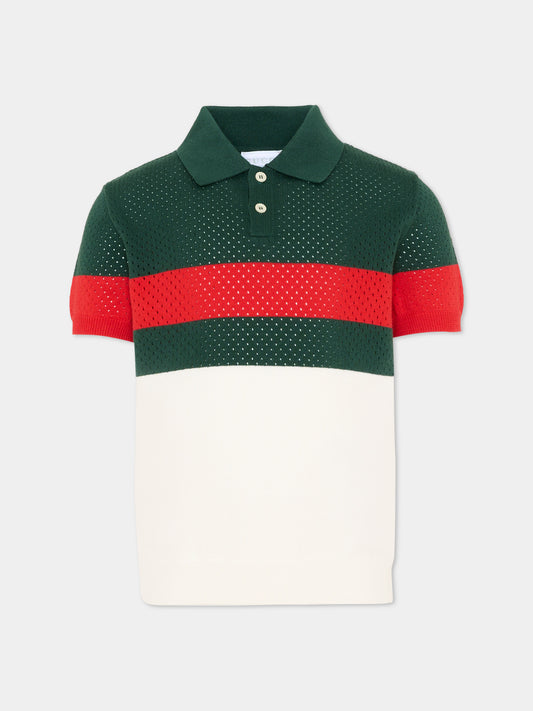 Multicolor striped polo for Boy