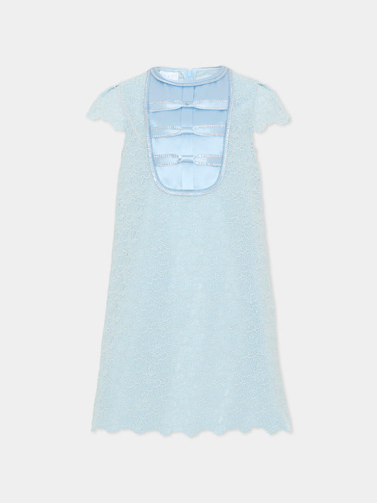 Light blue lace dress for Girl
