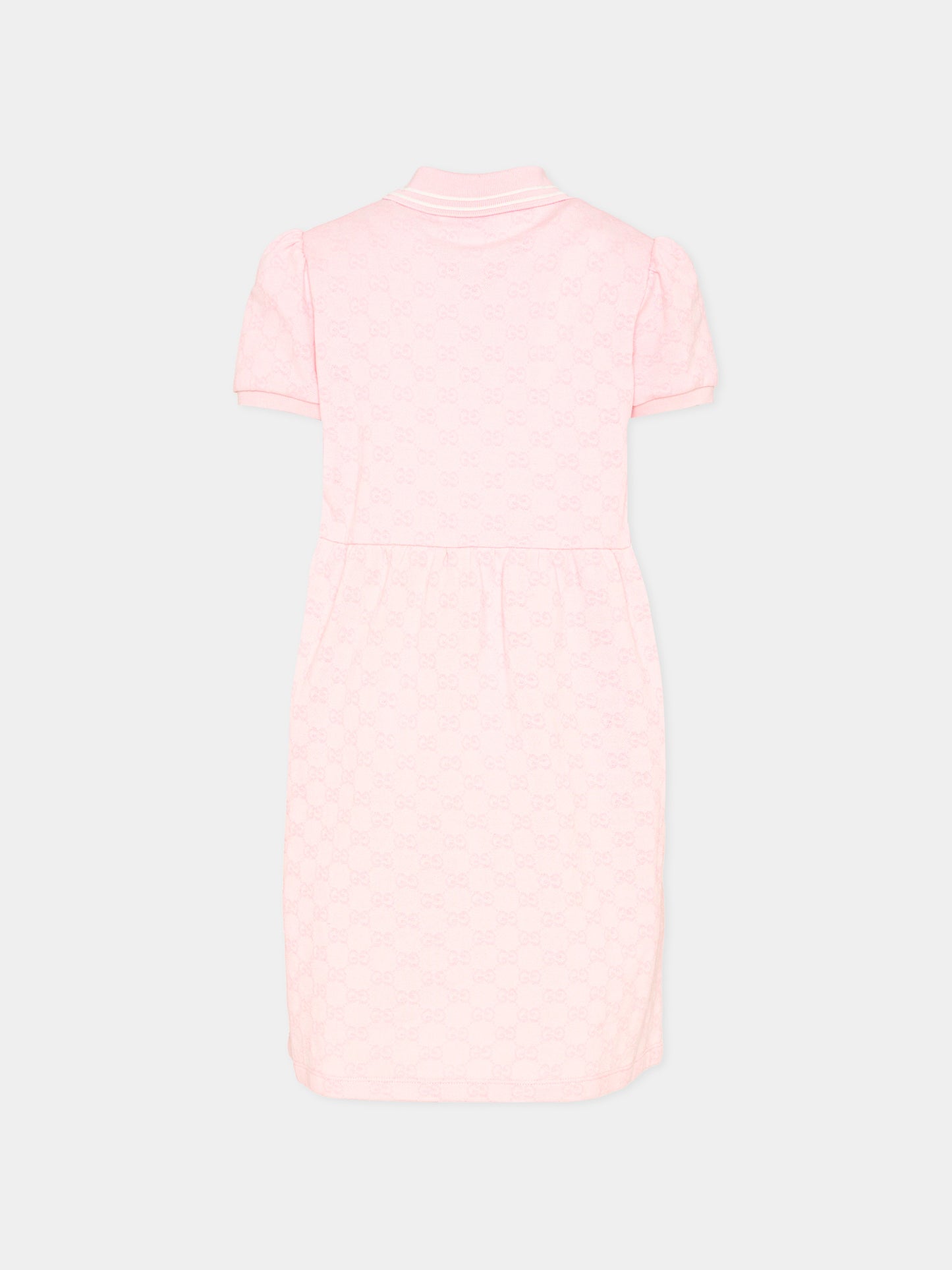 Vestito rosa per bambina con monogram,Gucci Kids,852821 XJHBA 5399