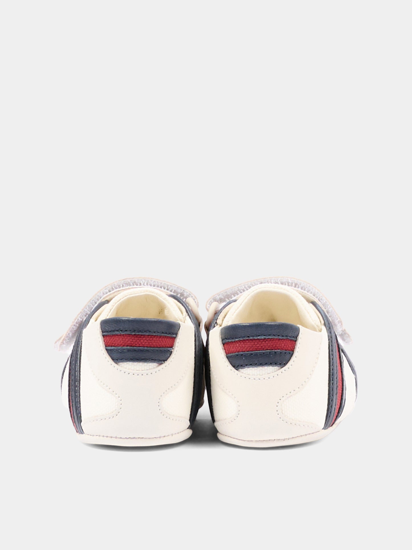 Sneakers bianche per neonati con Web,Gucci Kids,856586 FAFMZ 9161