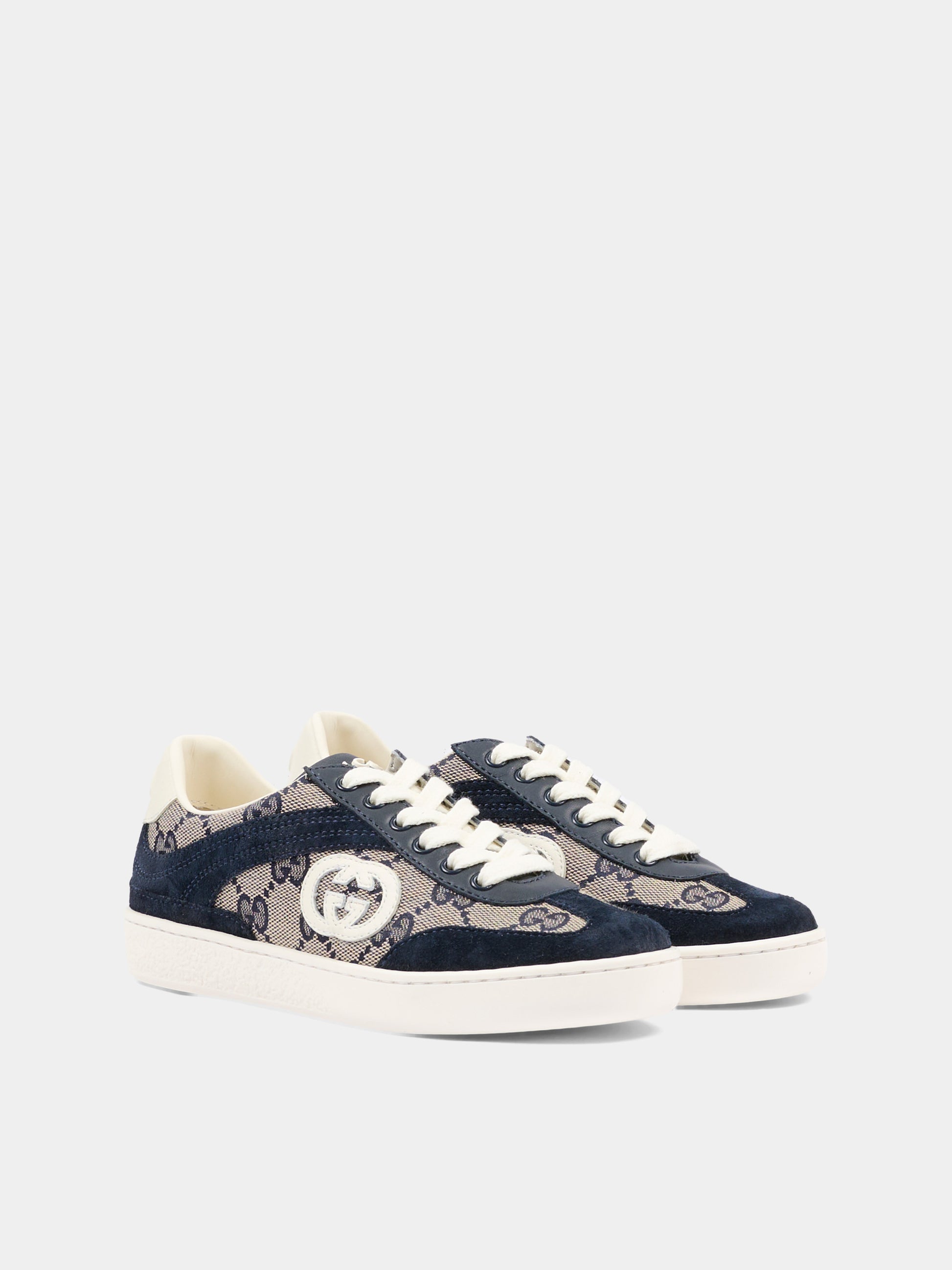 Sneakers G74 blu per bambini con GG,Gucci Kids,812674 AAE2T 4056