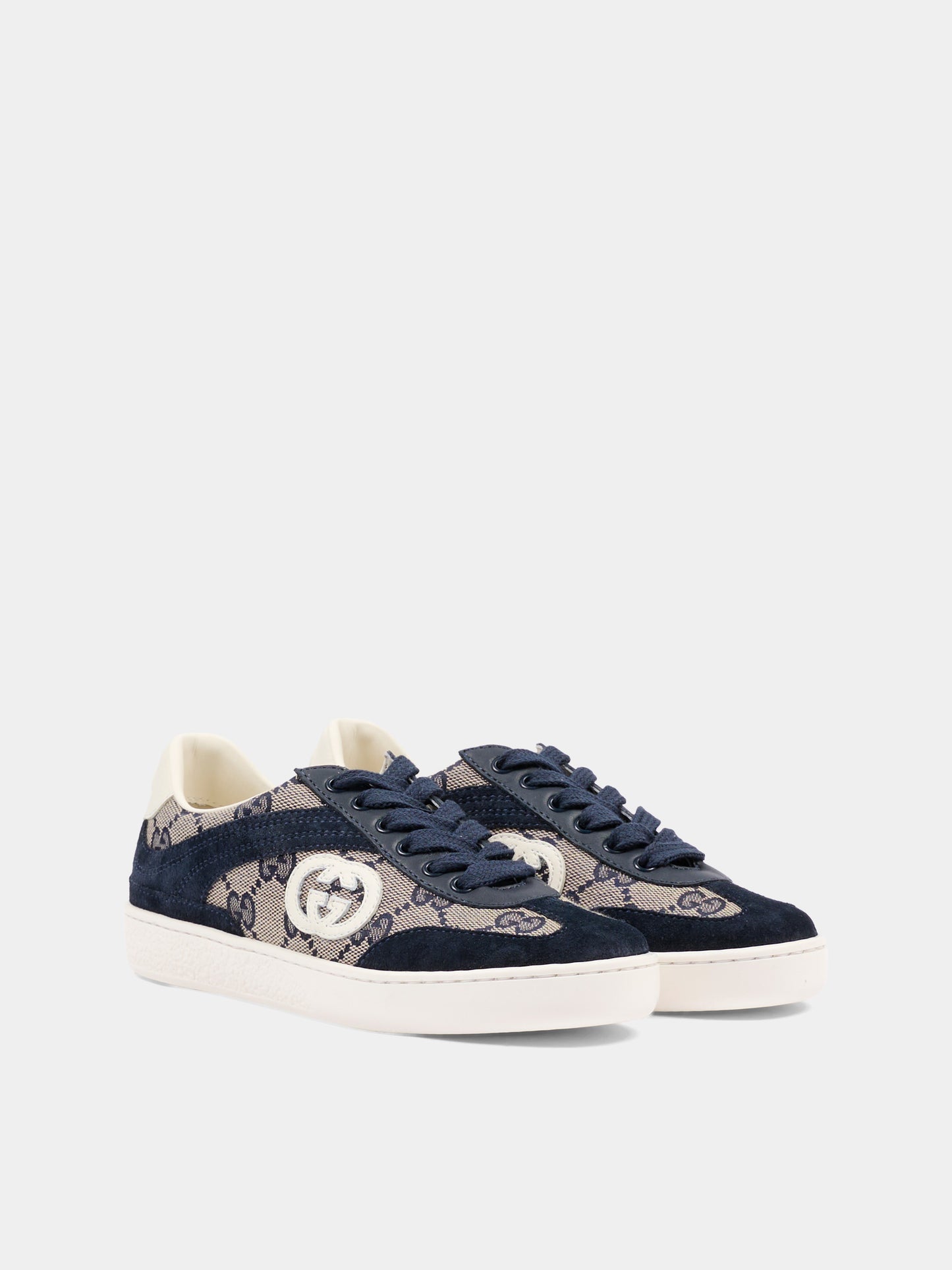 Sneakers G74 blu per bambini con GG,Gucci Kids,812674 AAE2T 4056