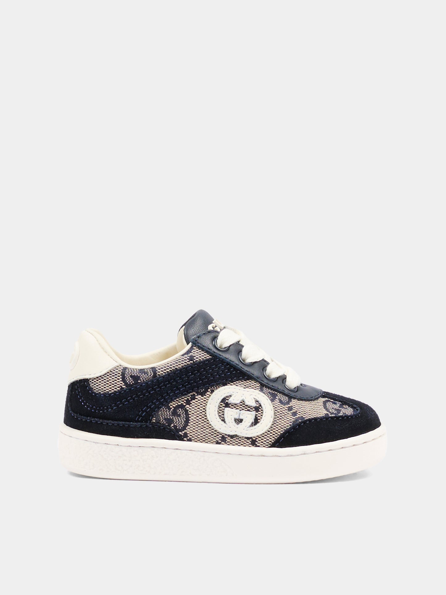 Sneakers G74 blu per neonati e bambini con GG,Gucci Kids,812673 AAE2T 4056