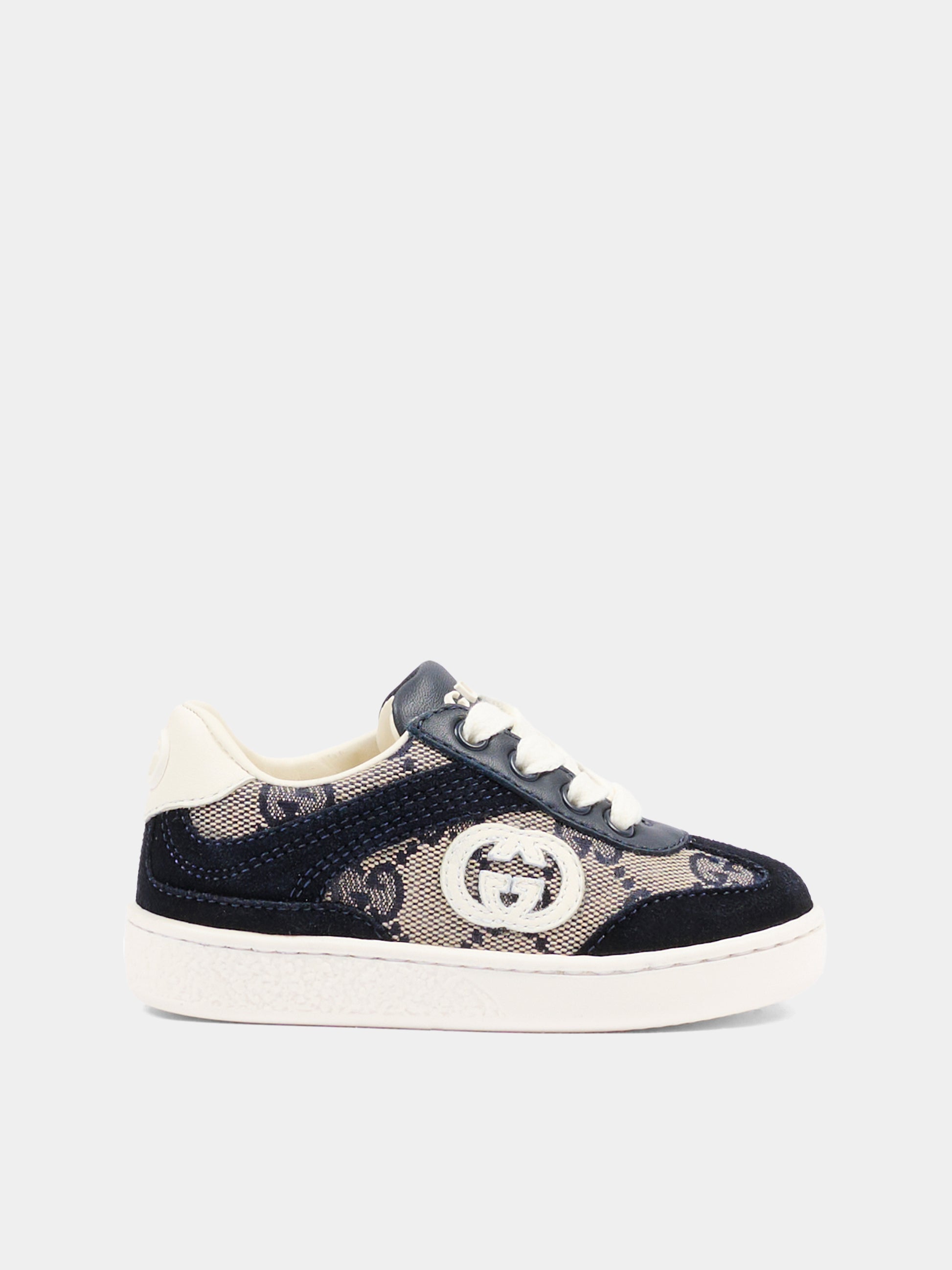 Sneakers G74 blu per neonati e bambini con GG,Gucci Kids,812673 AAE2T 4056