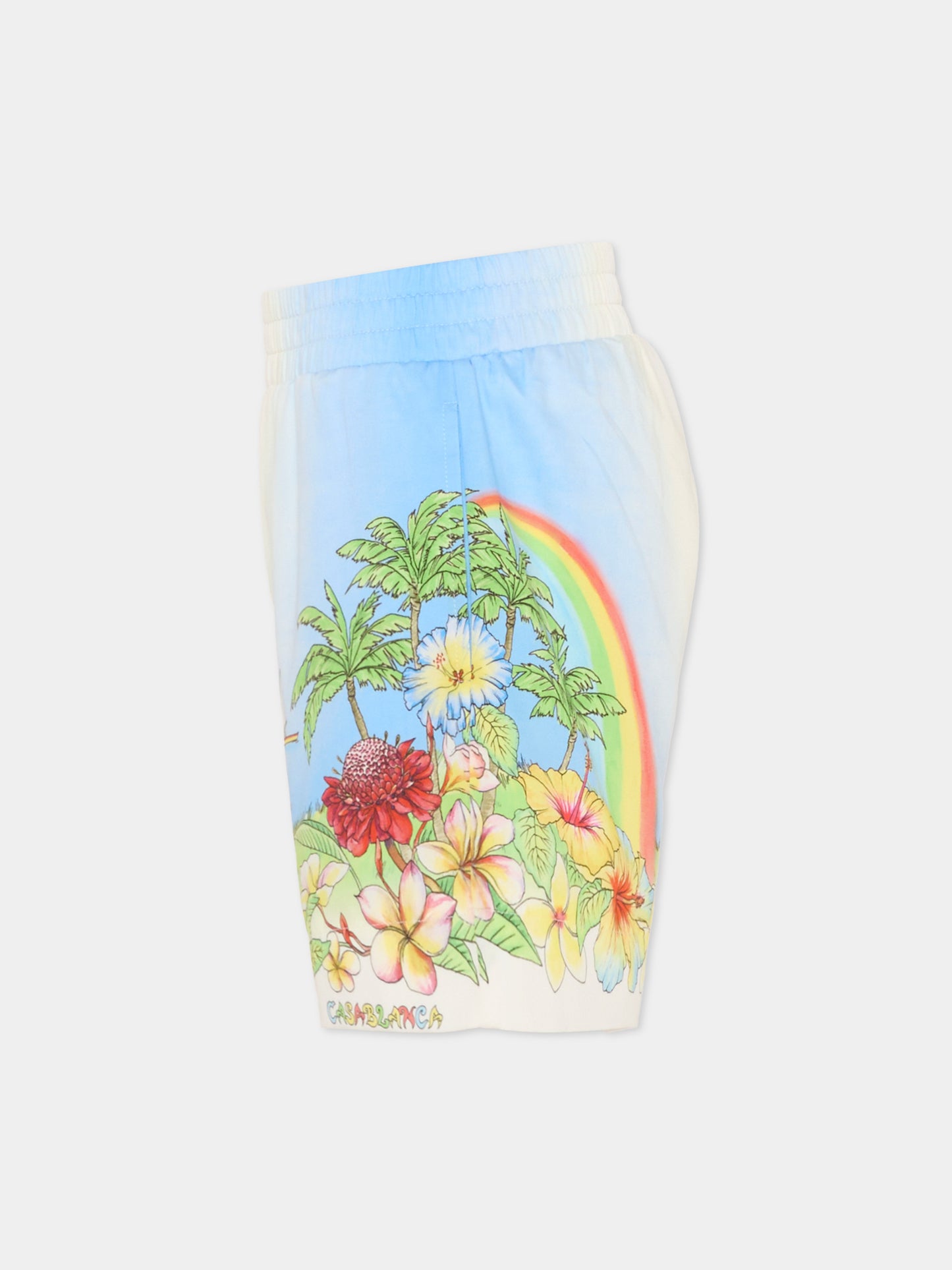 Shorts multicolor per bambino con stampa Aloha,Casablanca,KSP26 TR 317 02 EX BC