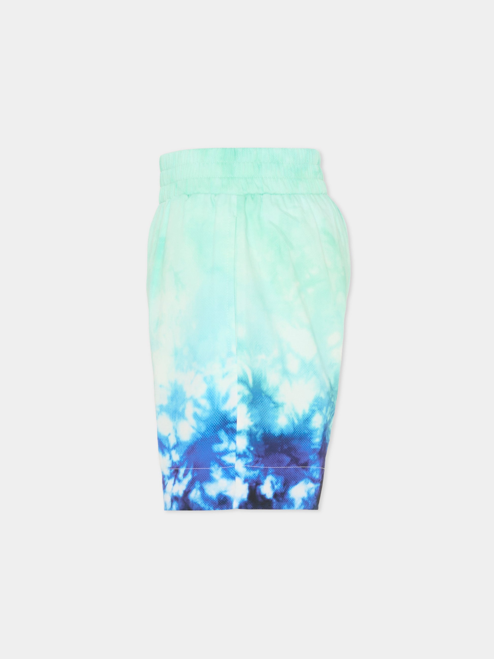 Shorts multicolor per bambino con fiore di loto,Casablanca,KSP26 TR 317 01 EX BC