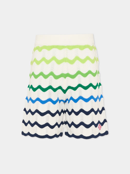 Shorts multicolor per bambino con logo,Casablanca,KSP26 KW 970 02 EX BC