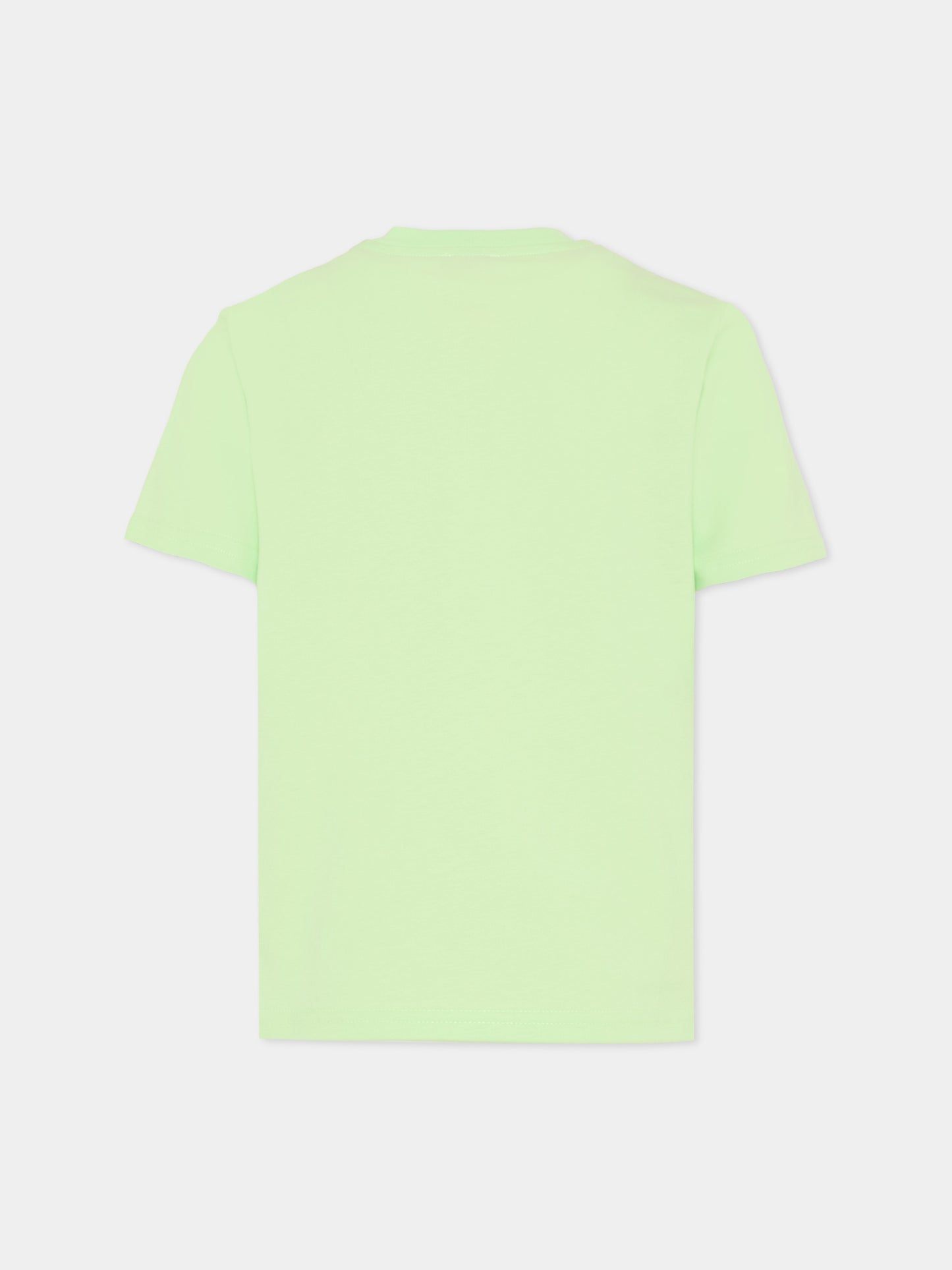 T-shirt verde per bambini con stampa isola,Casablanca,KSP26 JTS 038 02 EX BC